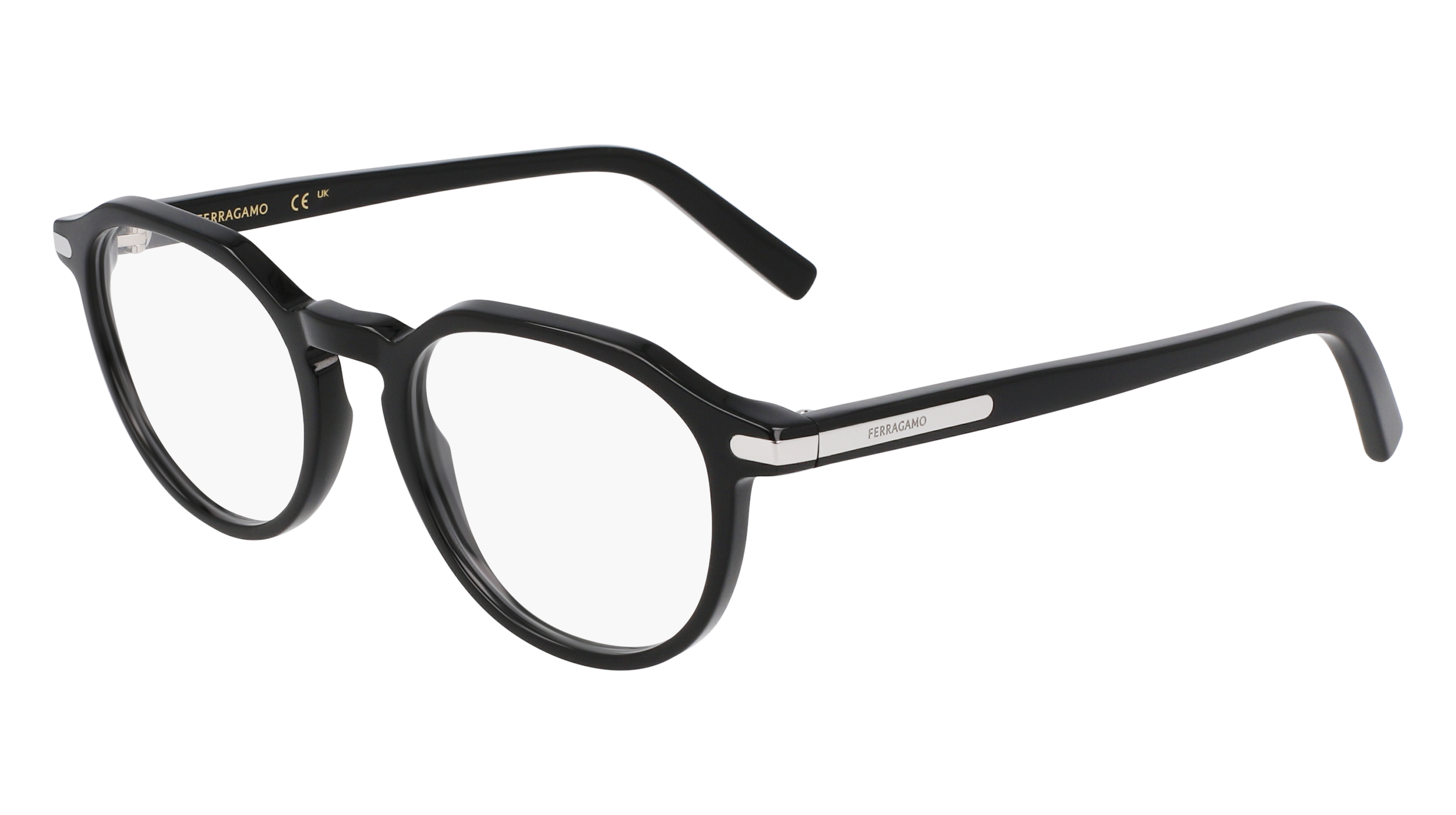 0886895640602 - Herren SF2955N 001 Rahmen von BRILLEN Acetat Schwarz  Rund Normal