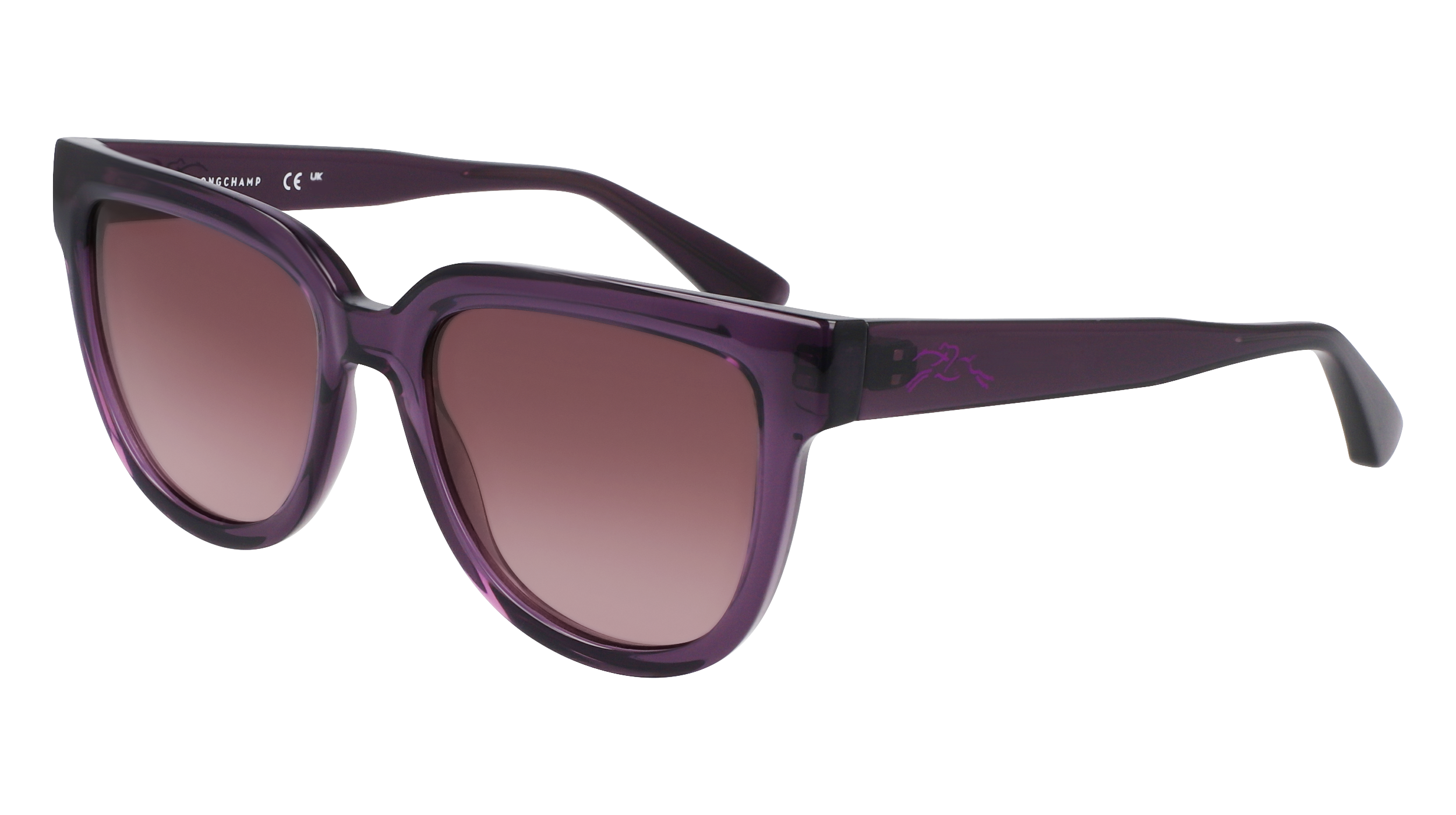 0886895641364 - LONGCHAMP Damen LO755S 501 Gläser SONNENBRILLEN Bio-Injekt Violett  Quadratisch Normal Normal