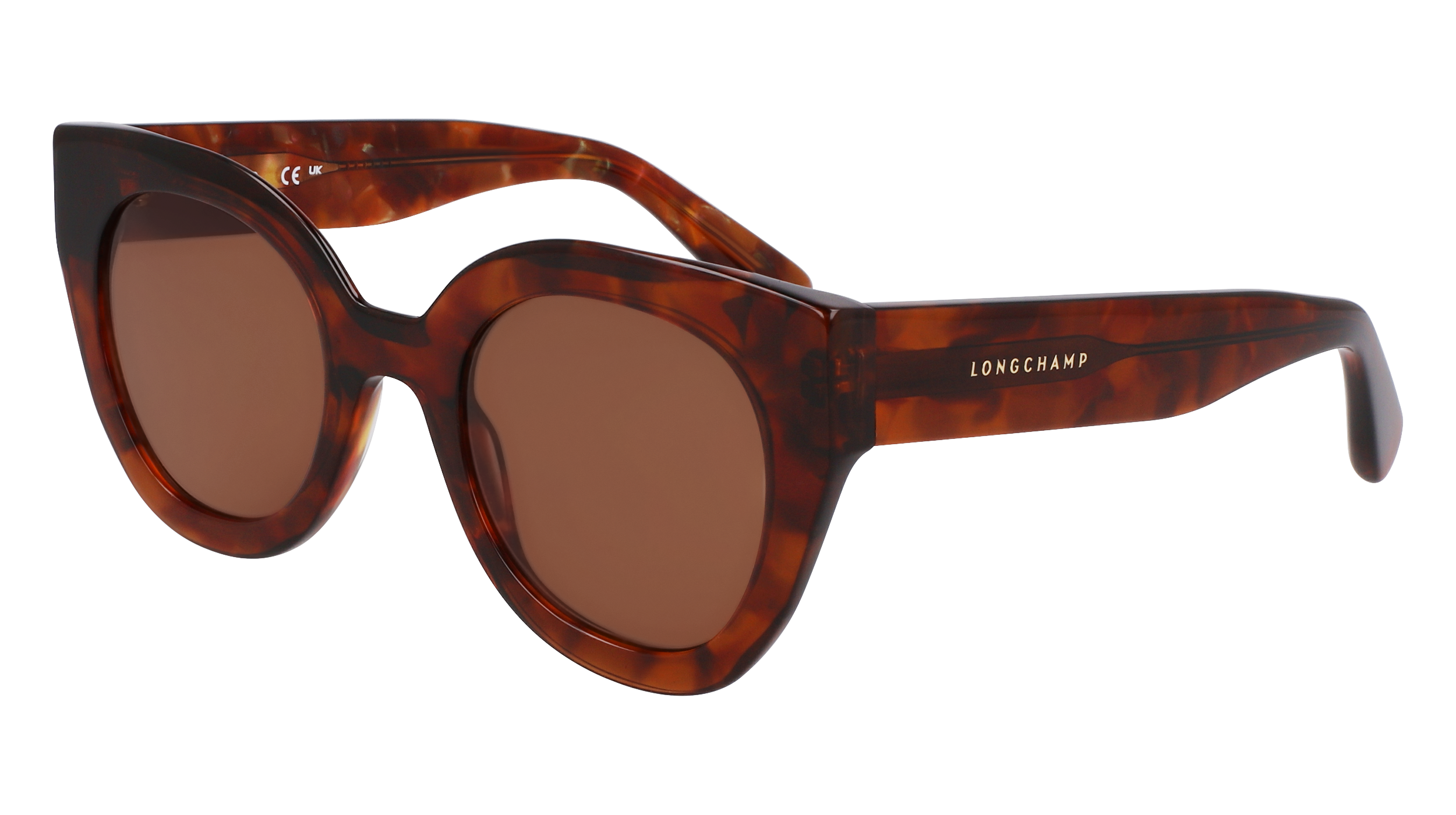 0886895644341 - LONGCHAMP DAMEN Lo750s 237 Gläser SONNENBRILLEN Acetat Braun  Kreisel Normal Normal