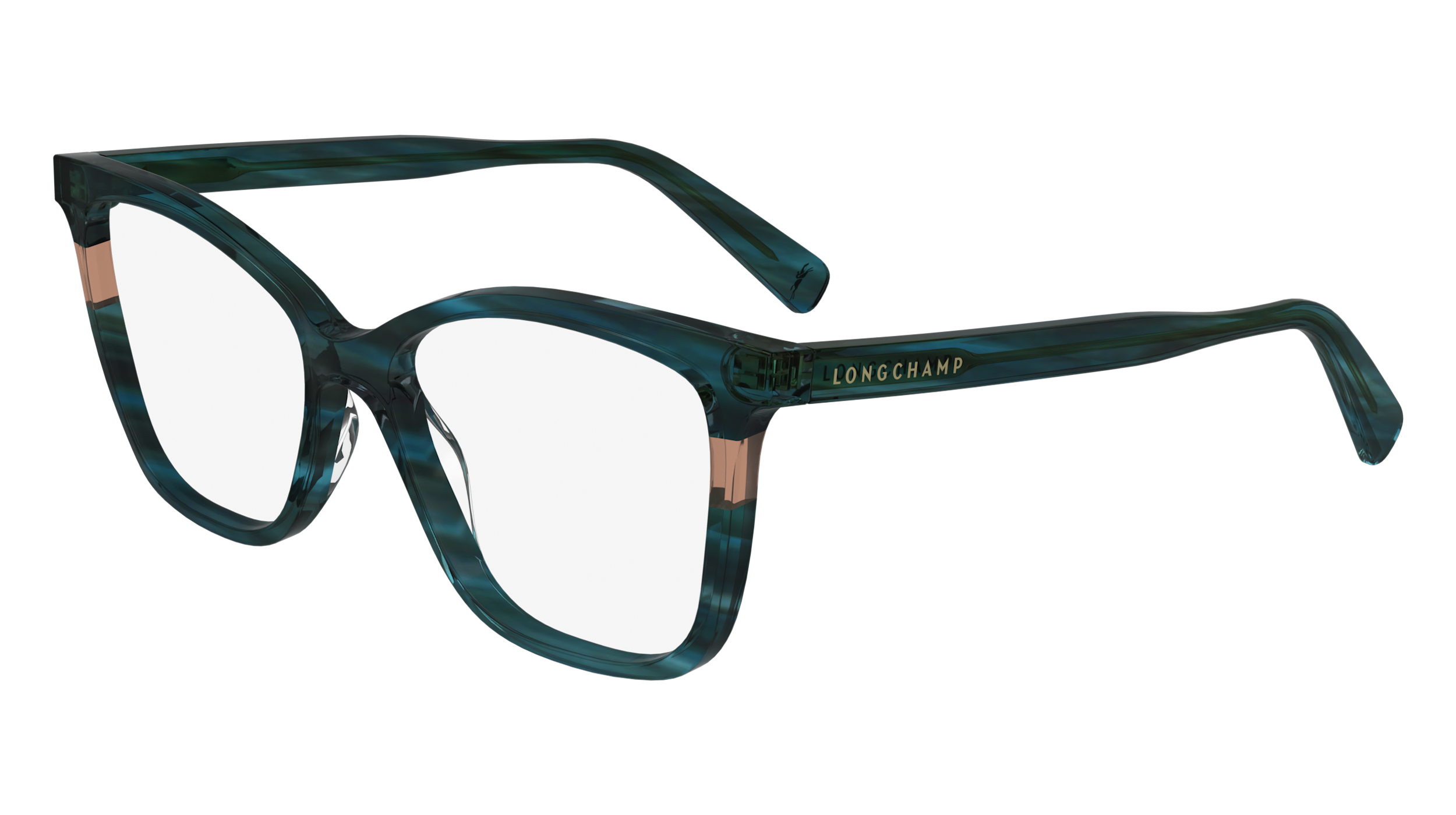 0886895645829 - LONGCHAMP Damen LO2741 308 Rahmen von BRILLEN Acetat Grün  Quadratisch Normal Normal