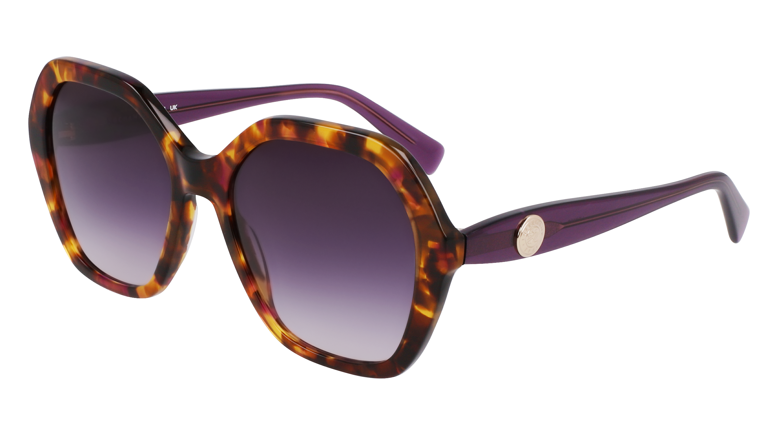 0886895646017 - LONGCHAMP Damen LO759S 502 Gläser SONNENBRILLEN Acetat Violett  Quadratisch Normal Normal