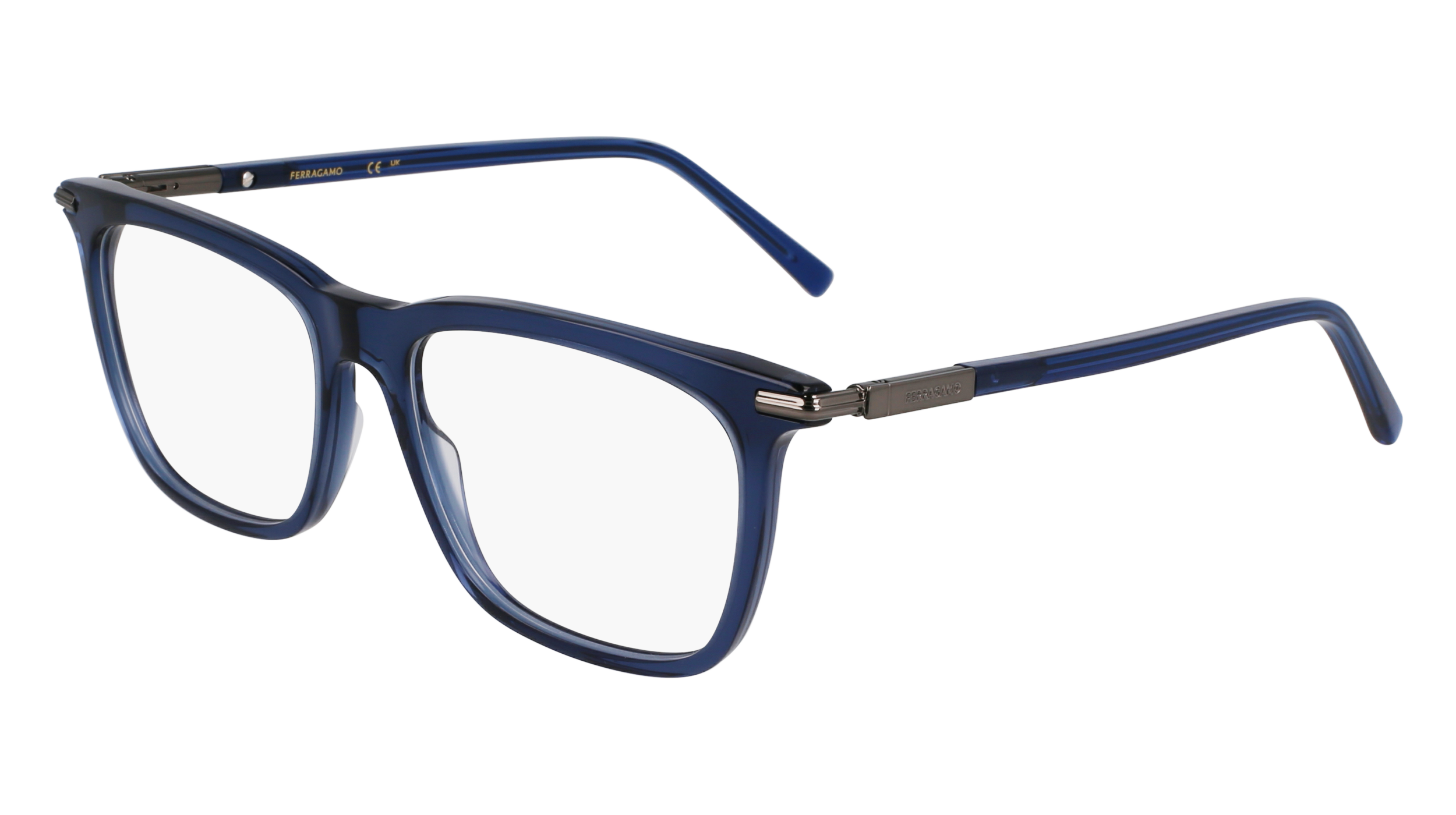 0886895654449 - Herren SF3007 432 Rahmen von BRILLEN Acetat Blau  Quadratisch Normal