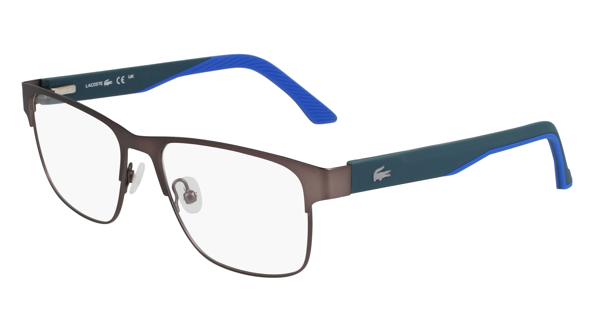 0886895656948 - Herren L2291 038 Rahmen von BRILLEN Metall Grau  Quadratisch Normal