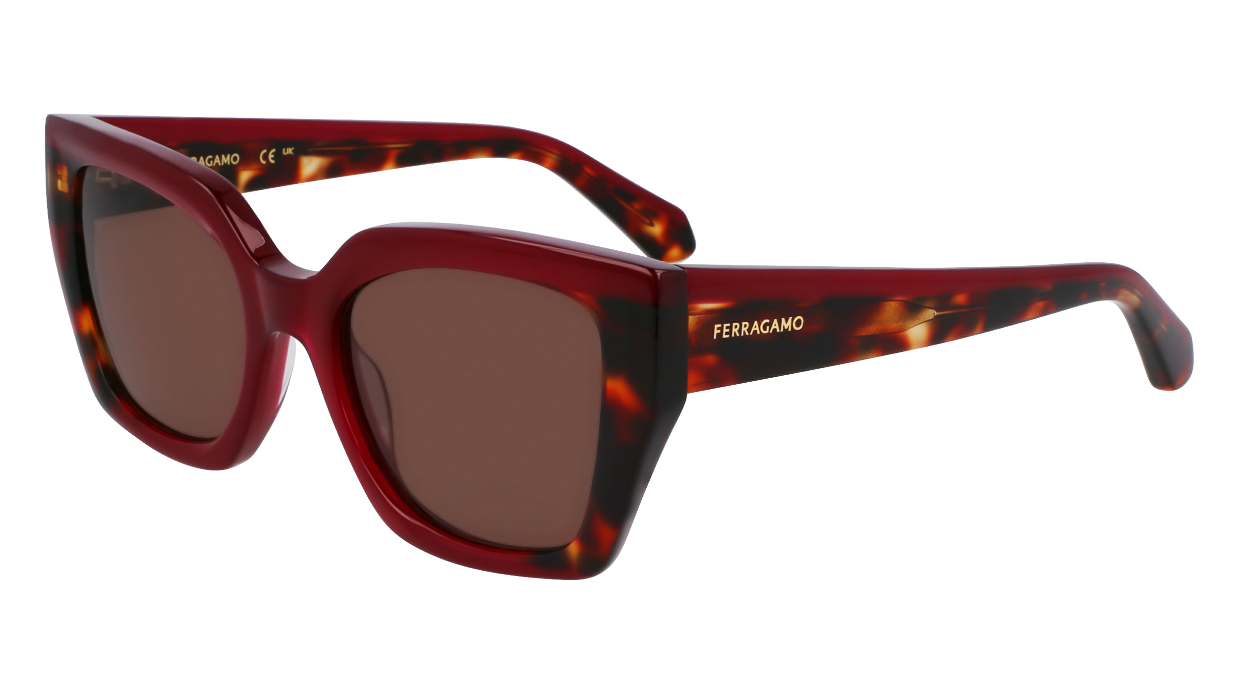 0886895657266 - Damen SF2035S 654 Gläser SONNENBRILLEN Acetat Bordeaux  Schmetterling Normal