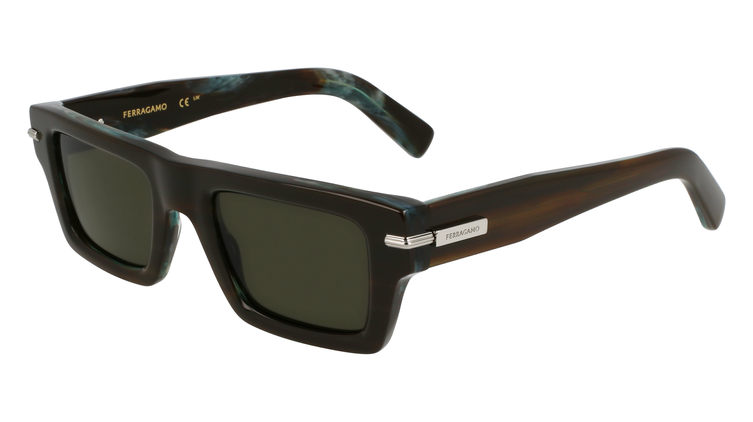 0886895657310 - Herren SF2034S 319 Gläser SONNENBRILLEN Acetat Grün  Quadratisch Normal