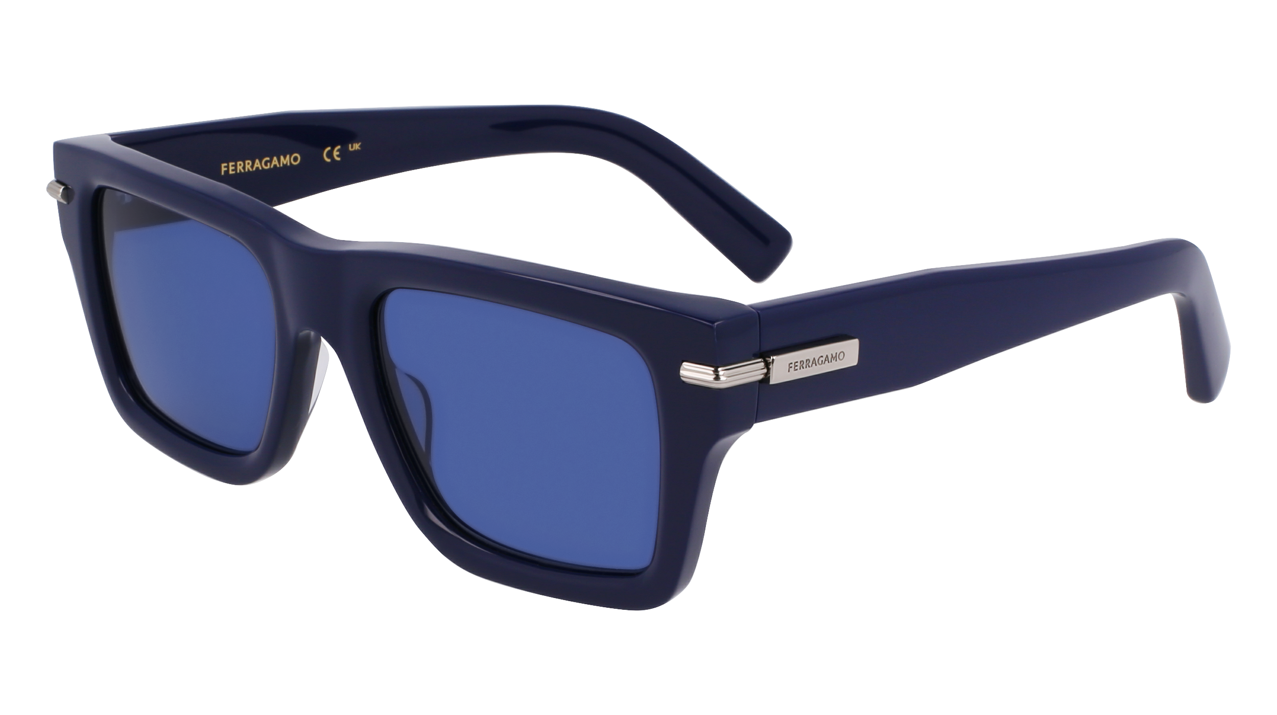 0886895657365 - Herren SF2033S 414 Gläser SONNENBRILLEN Acetat Blau  Quadratisch Normal