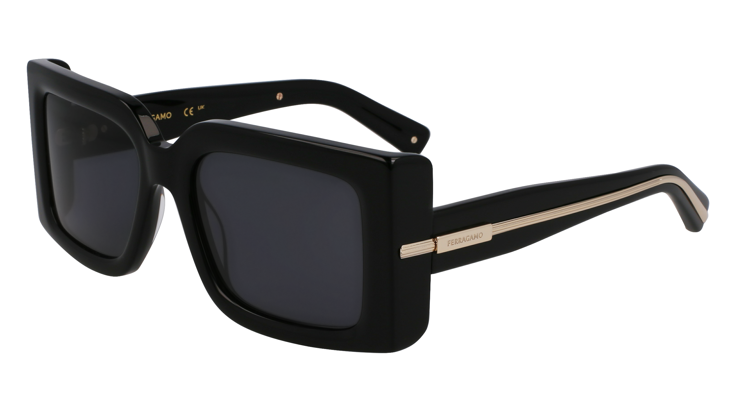 0886895657372 - Damen SF2032S 001 Gläser SONNENBRILLEN Acetat Schwarz  Quadratisch Normal