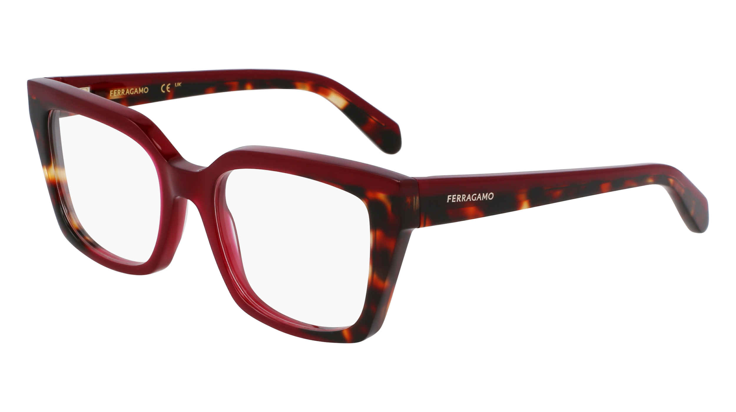 0886895659444 - Damen SF3010 654 Rahmen von BRILLEN Acetat Bordeaux  Quadratisch Normal