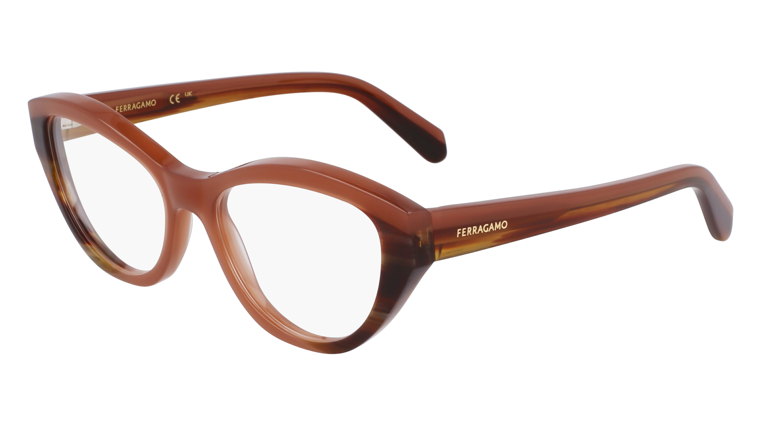 0886895660280 - DAMEN SF3011 254 Rahmen von BRILLEN Acetat Braun  Katzenauge Normal