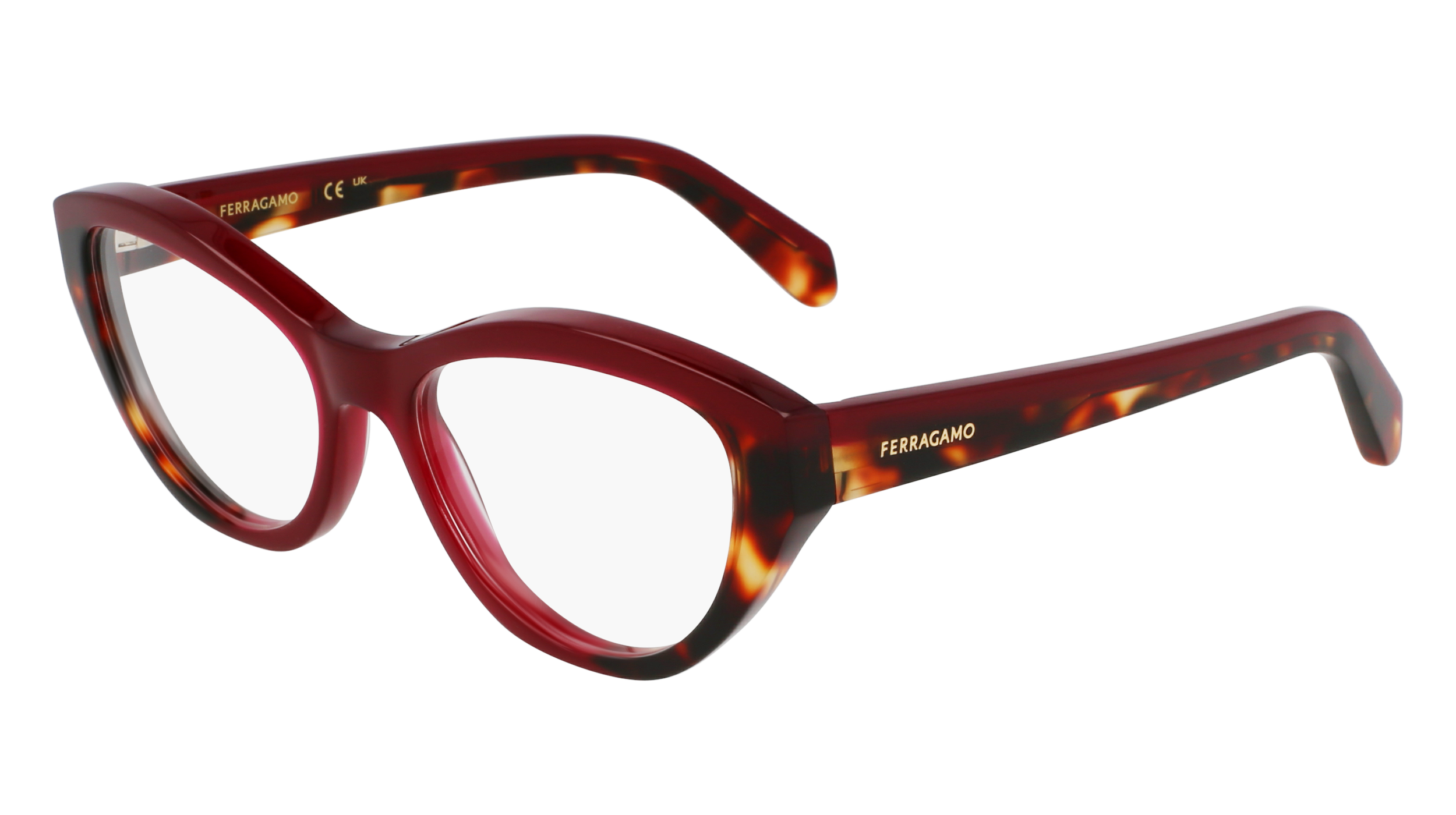 0886895660303 - DAMEN SF3011 654 Rahmen von BRILLEN Acetat Bordeaux  Katzenauge Normal