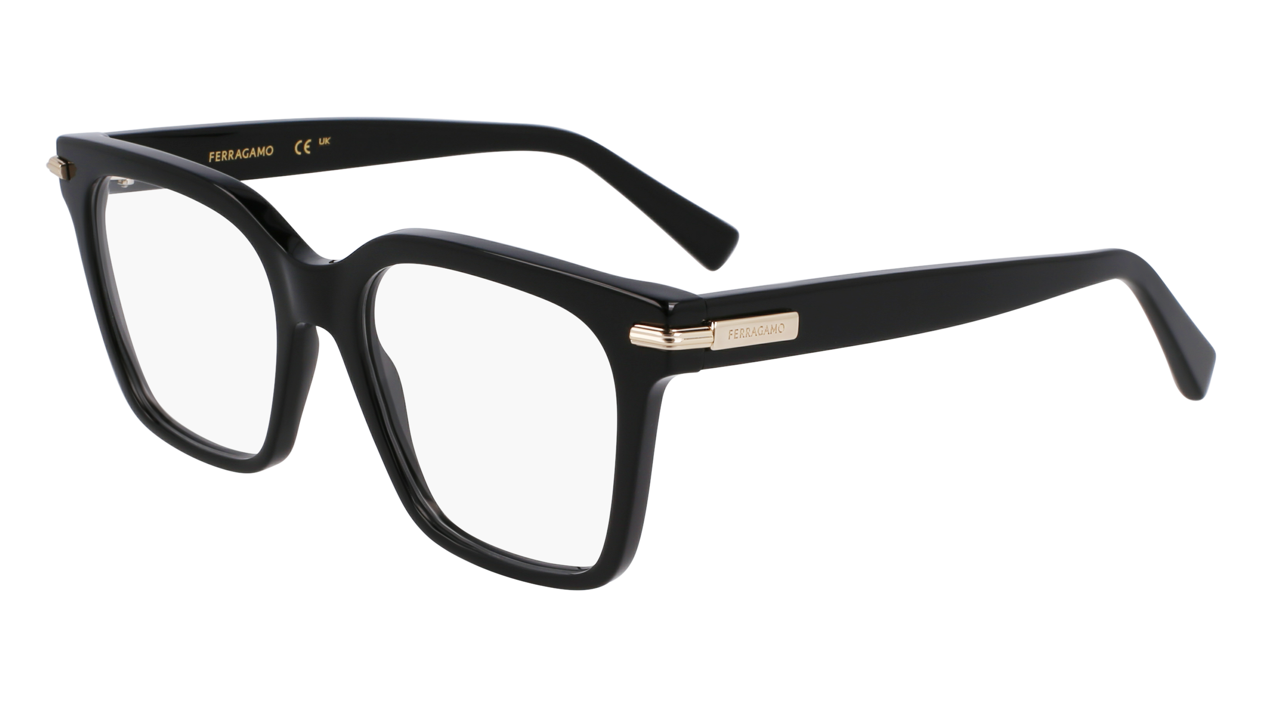 0886895660570 - Damen SF3009 001 Rahmen von BRILLEN Acetat Schwarz  Quadratisch Normal