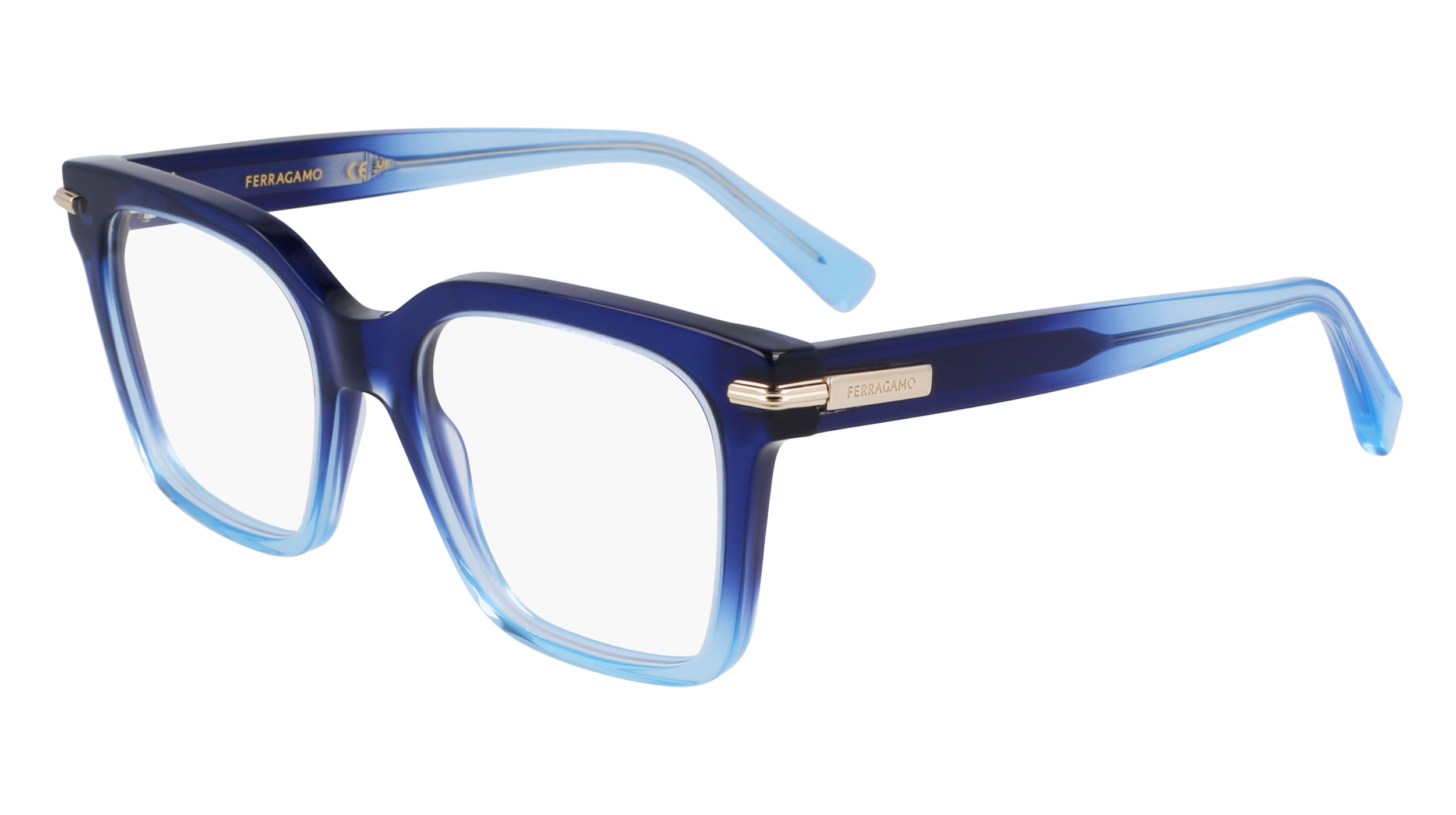 0886895660594 - Damen SF3009 415 Rahmen von BRILLEN Acetat Blau  Quadratisch Normal