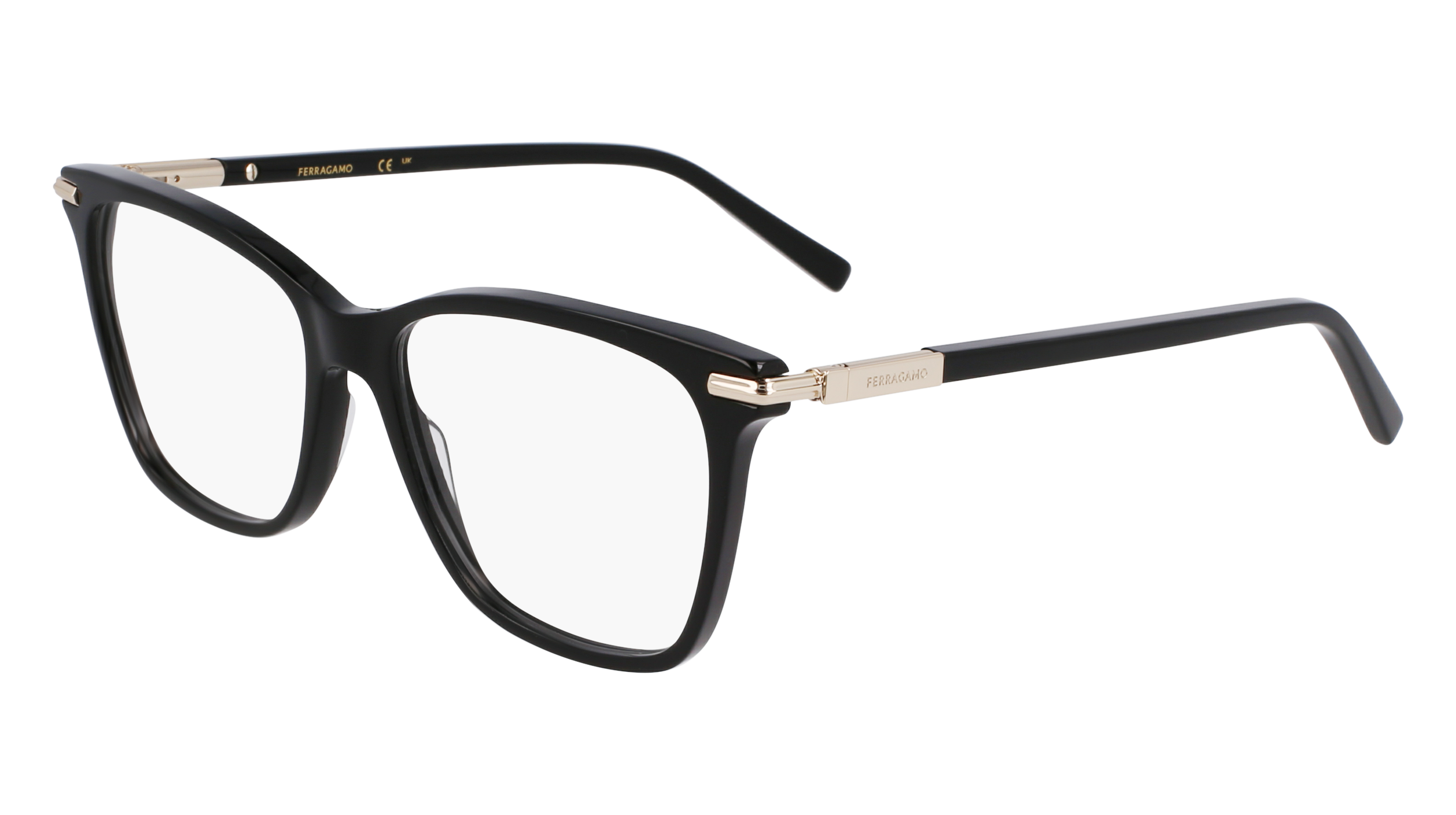 0886895660709 - Damen SF3013 001 Rahmen von BRILLEN Acetat Schwarz  Quadratisch Normal