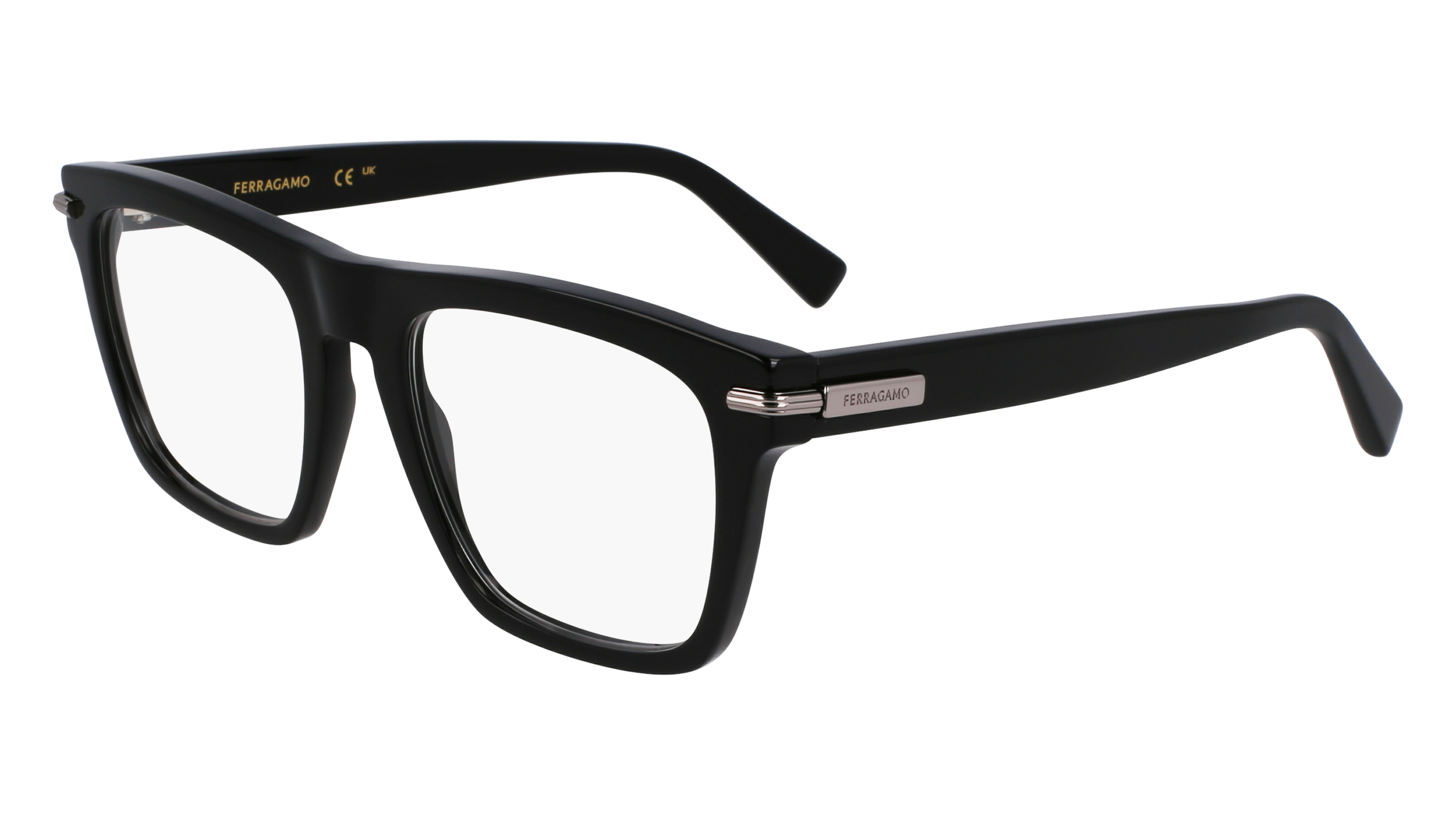 0886895660846 - Herren SF3015 001 Rahmen von BRILLEN Acetat Schwarz  Quadratisch Normal