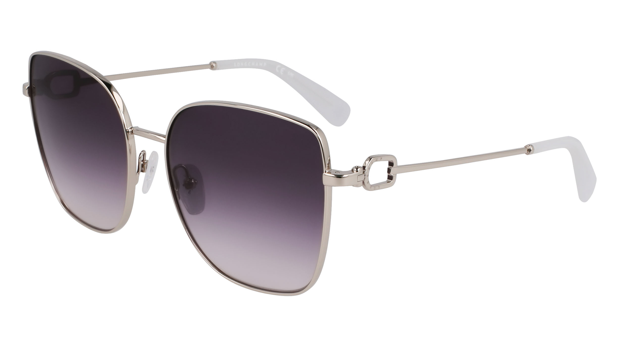 0886895666442 - LONGCHAMP Damen LO177S 042 Gläser SONNENBRILLEN Metall Silber Schmetterling Normal 0886895666442 - LONGCHAMP Damen LO177S 042 Gläser SONNENBRILLEN Metall Silber Schmetterling Normal
