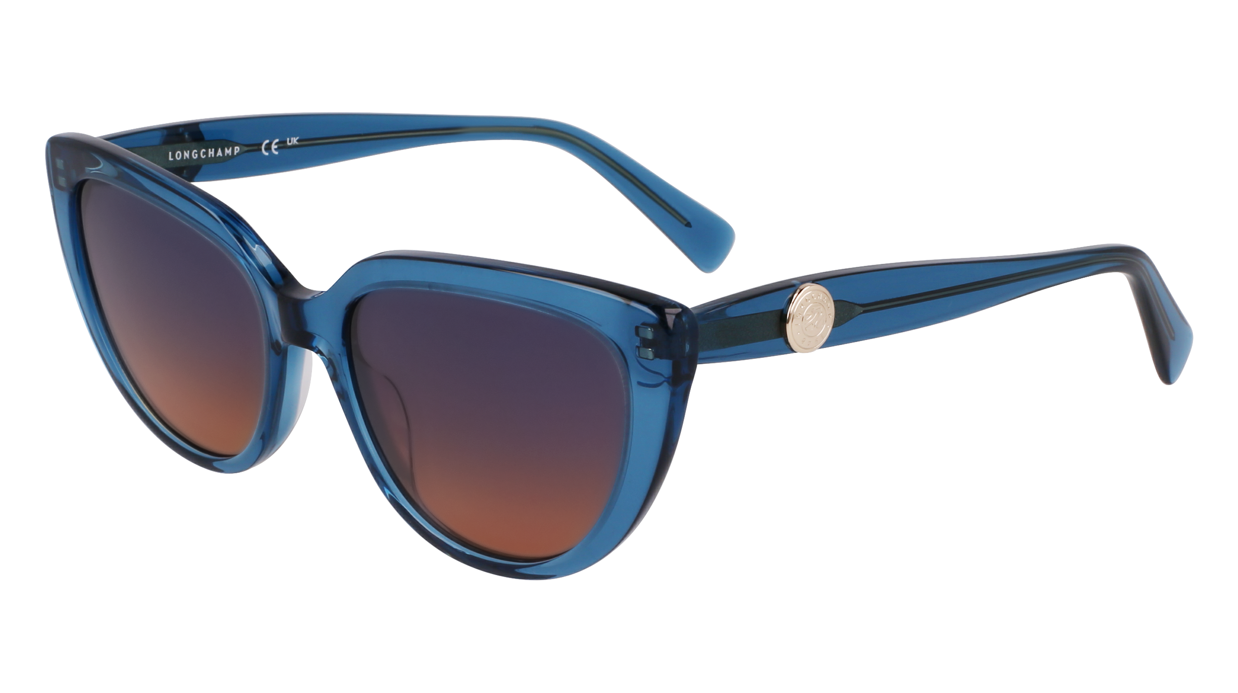 0886895667623 - LONGCHAMP Damen LO766S 400 Gläser SONNENBRILLEN Acetat Blau  Cat Eye Normal