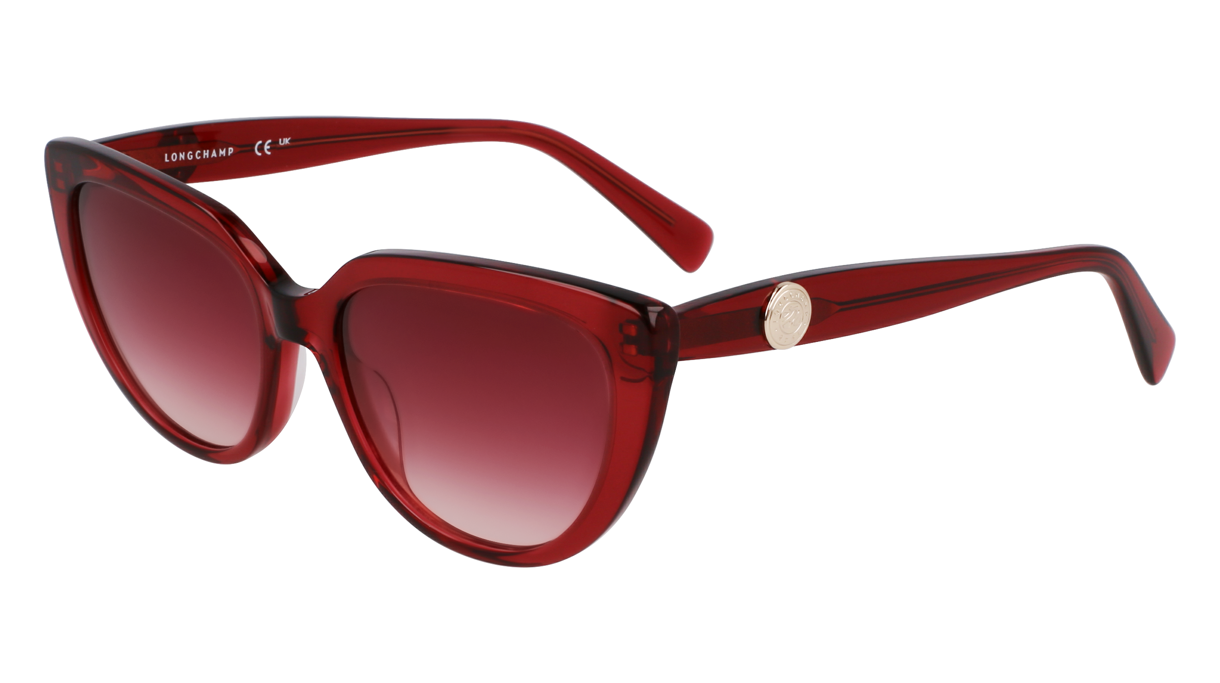 0886895667630 - LONGCHAMP Damen LO766S 601 Gläser SONNENBRILLEN Acetat Bordeaux  Cat Eye Normal