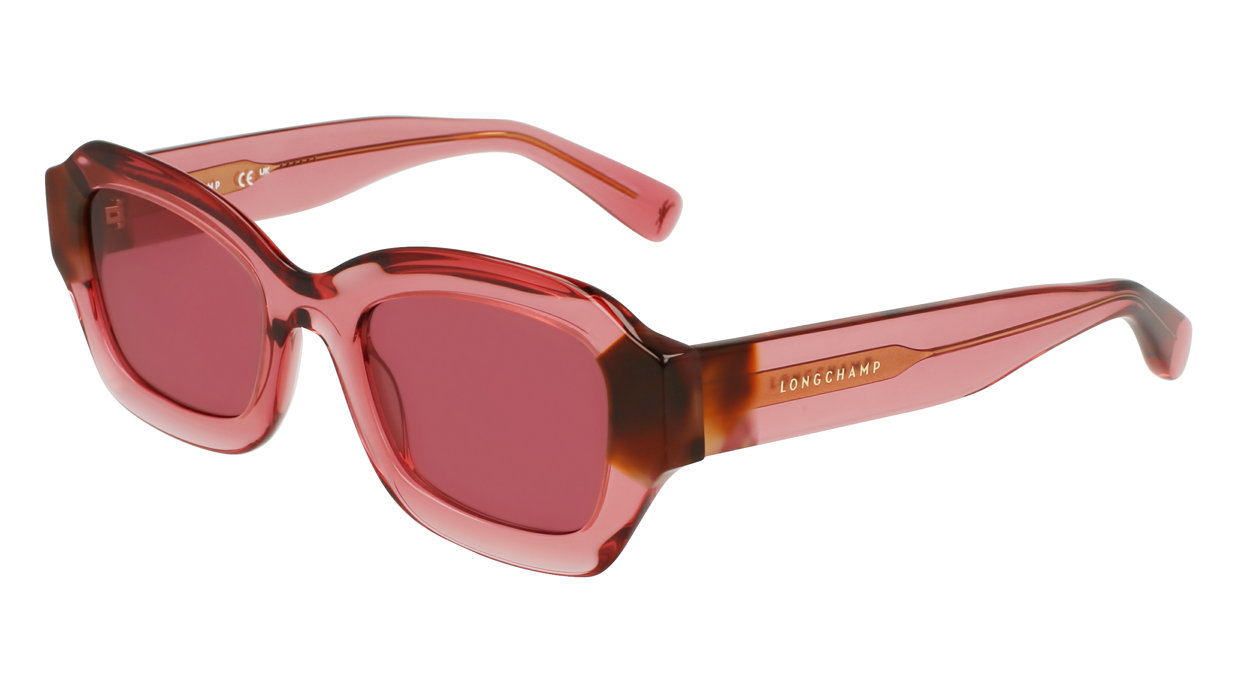 0886895668309 - LONGCHAMP Damen LO749S 613 Gläser SONNENBRILLEN Acetat Rosa  Cat Eye Normal