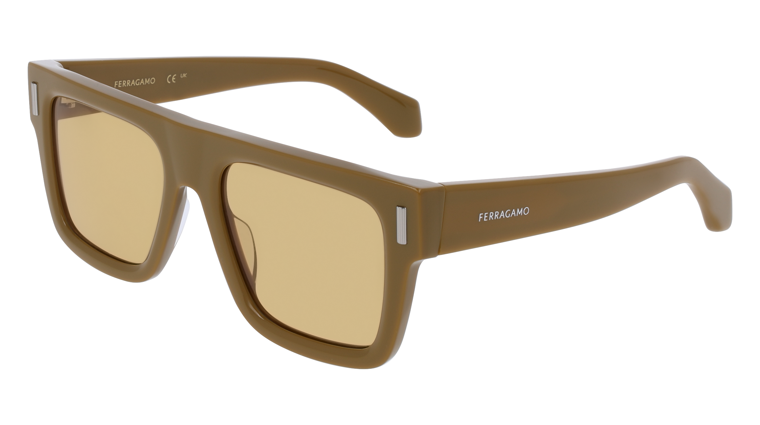 0886895676182 - Uomo SF2063SE 320 Occhiali da sole Acetato Verde  Squadrata Normale