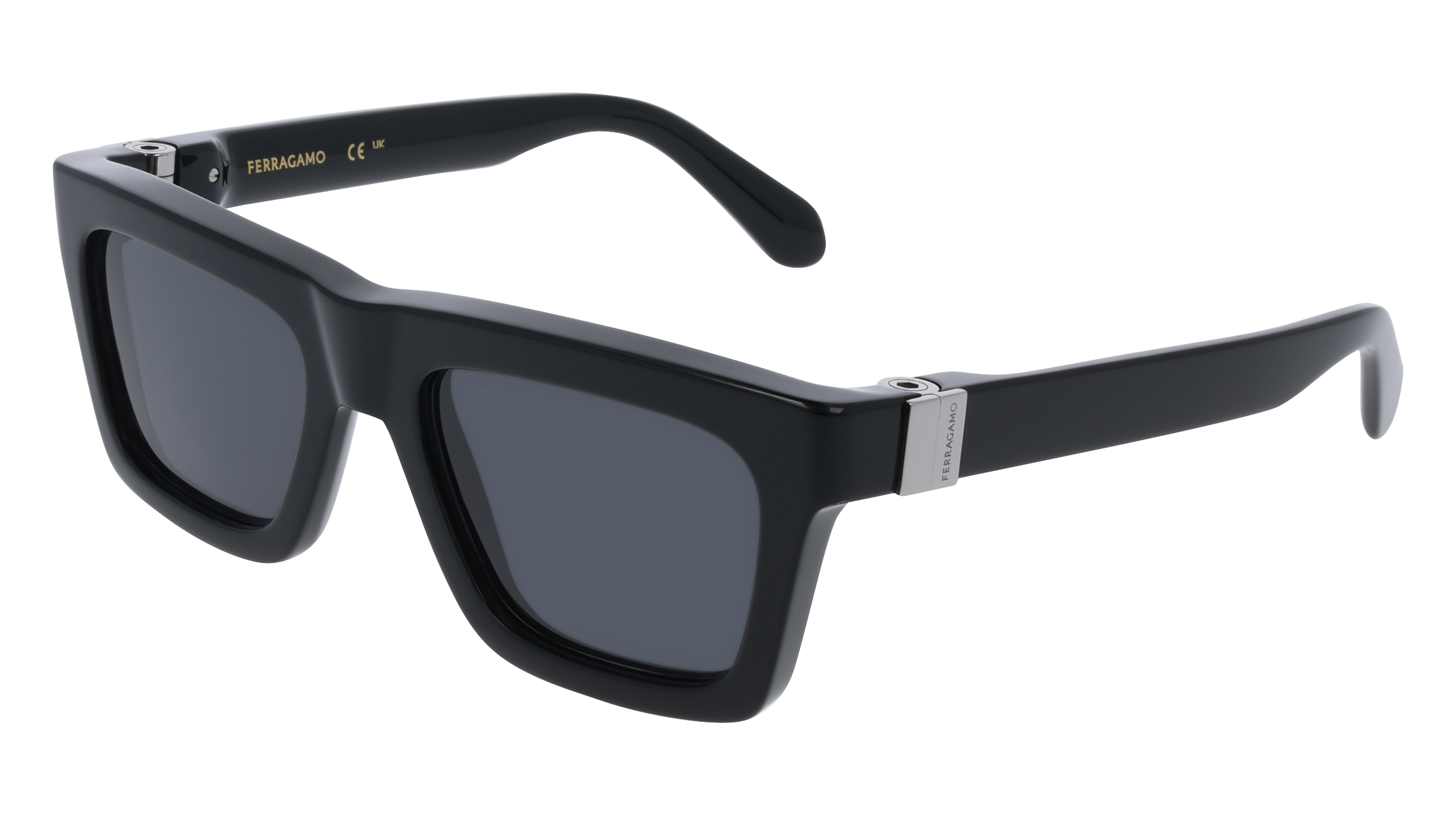 0886895678360 - Herren SF2071S 001 Sonnenbrillen Acetat Schwarz Grau Quadratisch Normal