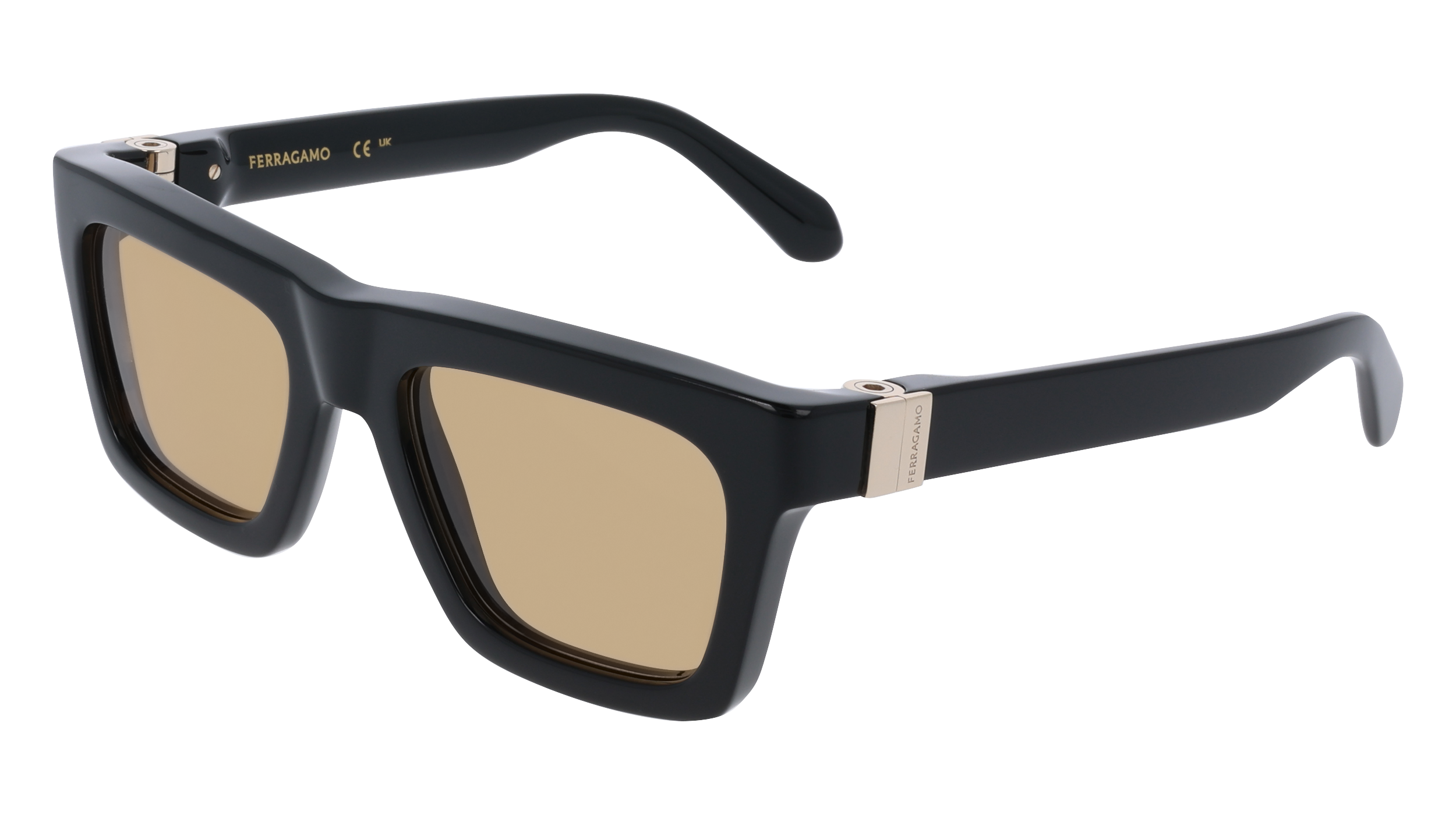 0886895678377 - Herren SF2071S 011 Sonnenbrillen Acetat Schwarz Braun Quadratisch Normal