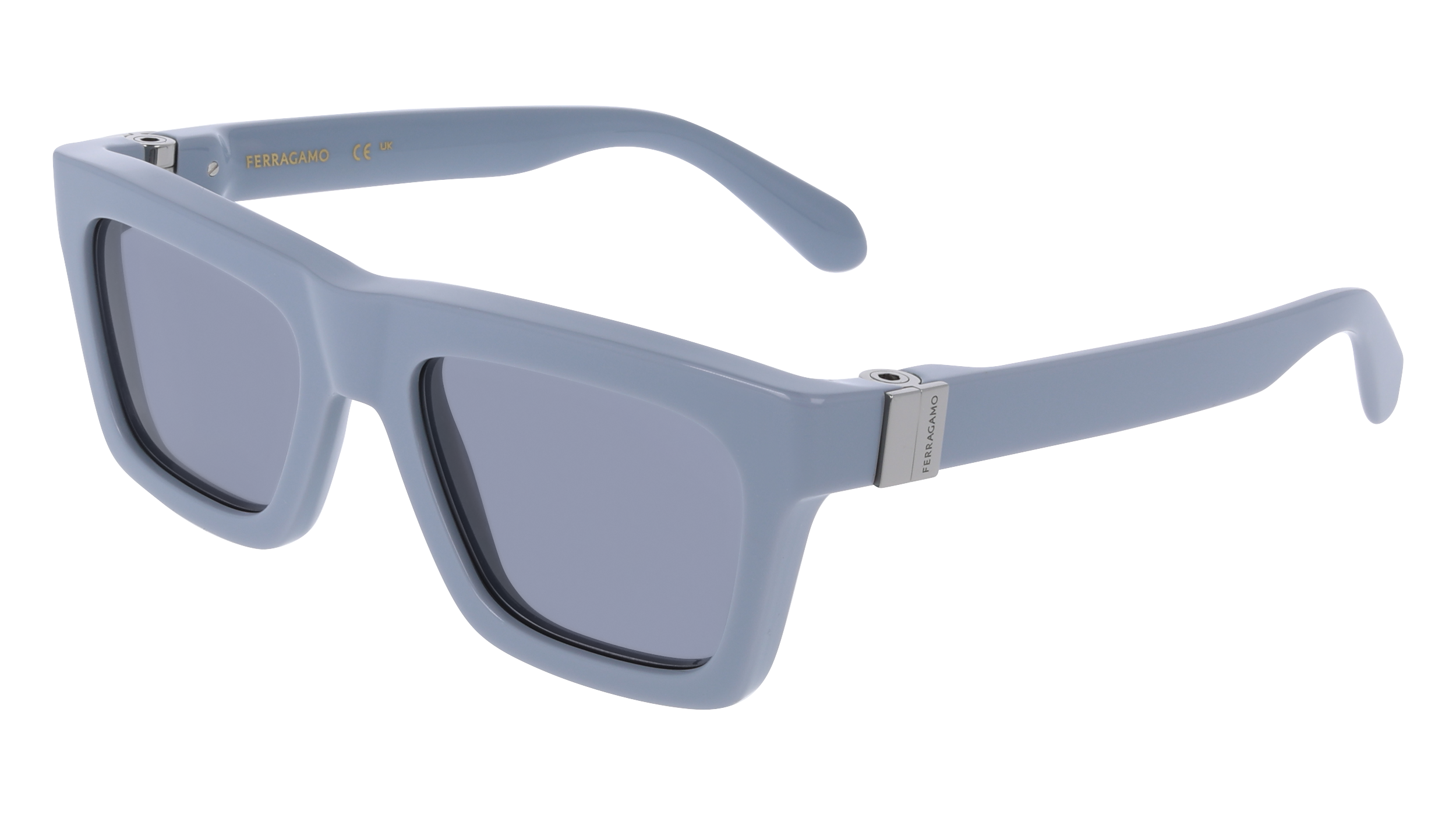 0886895678391 - Herren SF2071S 452 Sonnenbrillen Acetat Hellblau Grau Quadratisch Normal