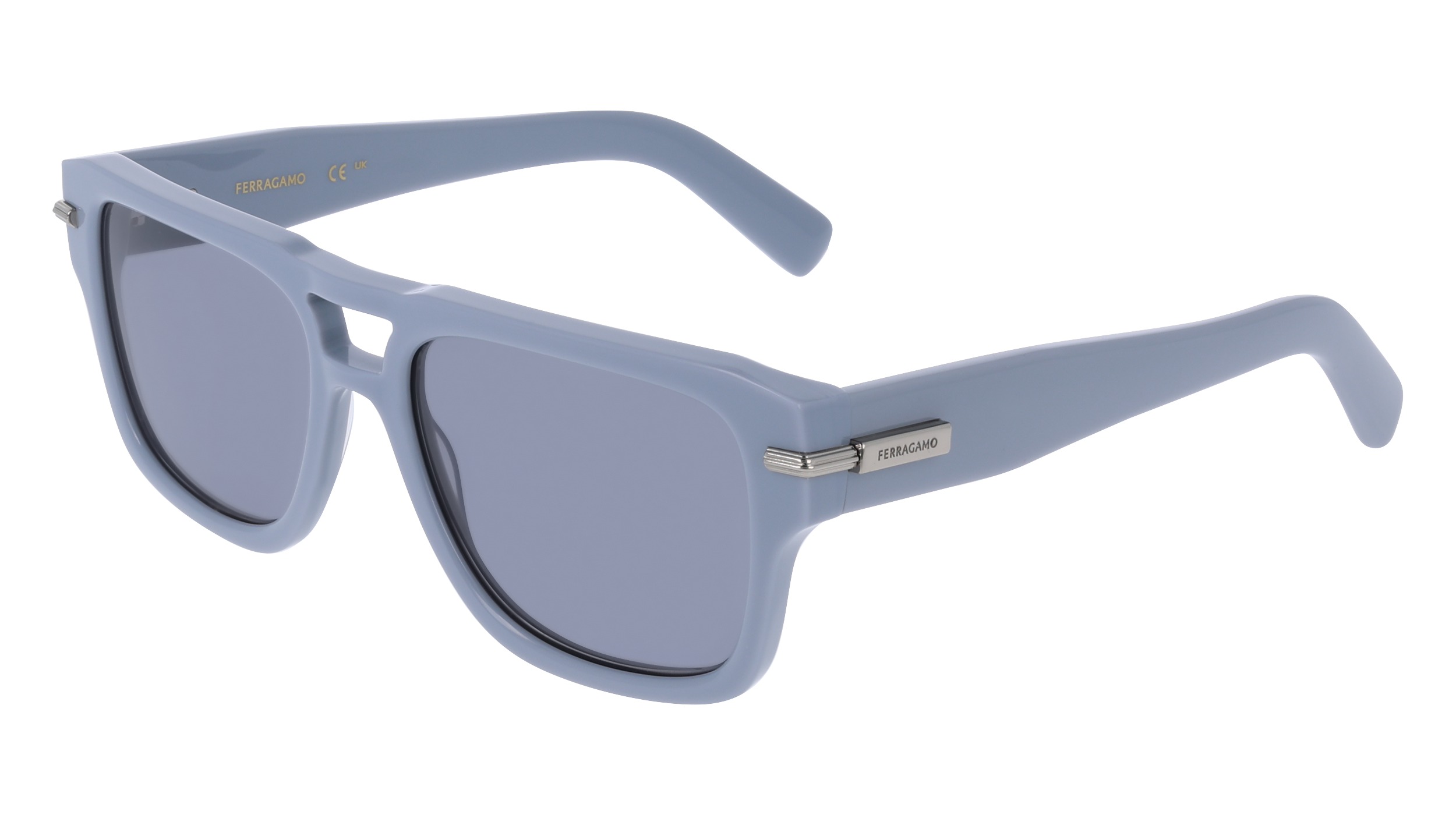 0886895682459 - Herren SF2070S 452 Gläser SONNENBRILLEN Acetat Hellblau Grau Quadratisch Normal