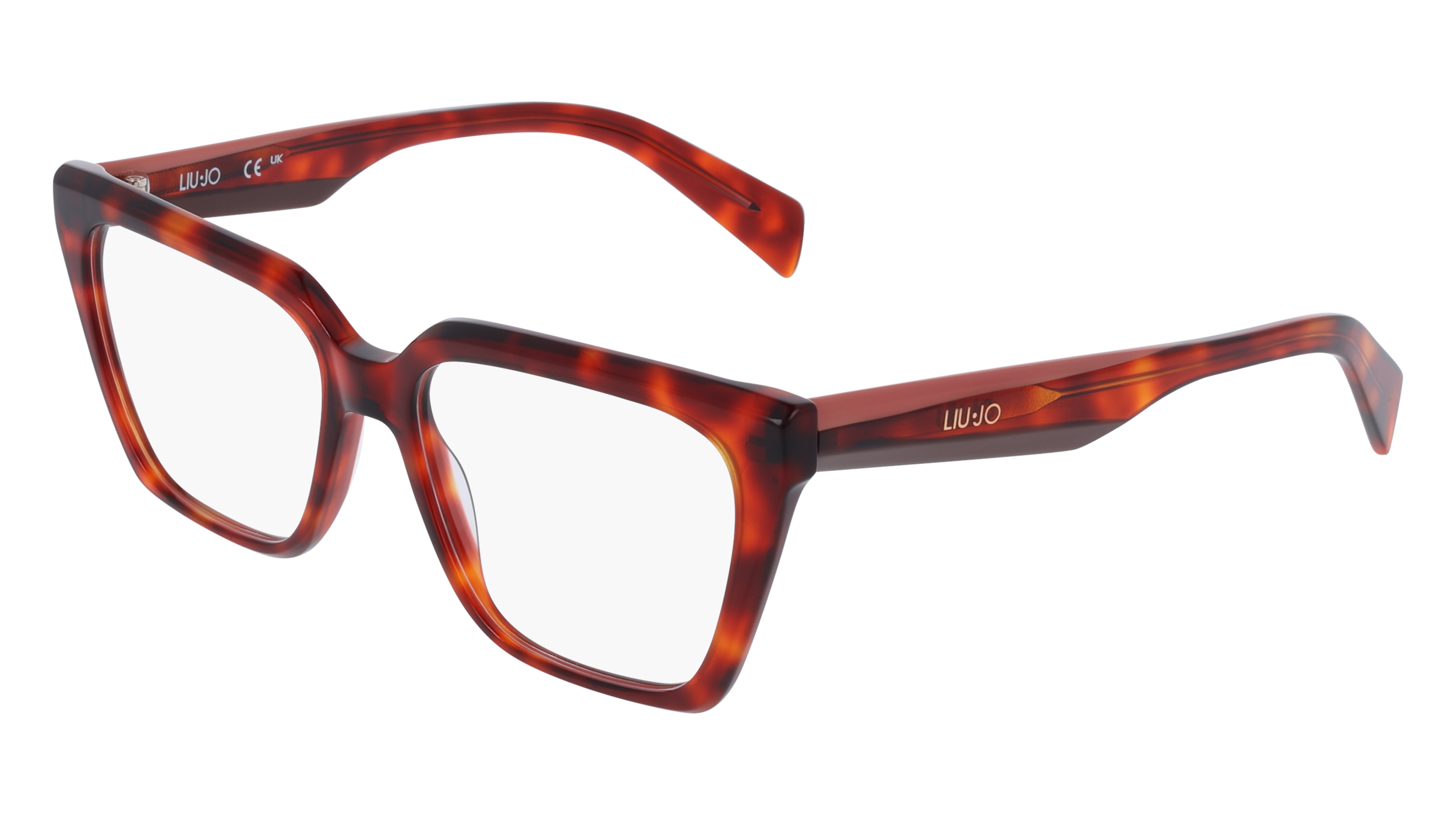 0886895689663 - Damen LJ2825 640 Rahmen von BRILLEN Acetat Rot  Quadratisch Normal