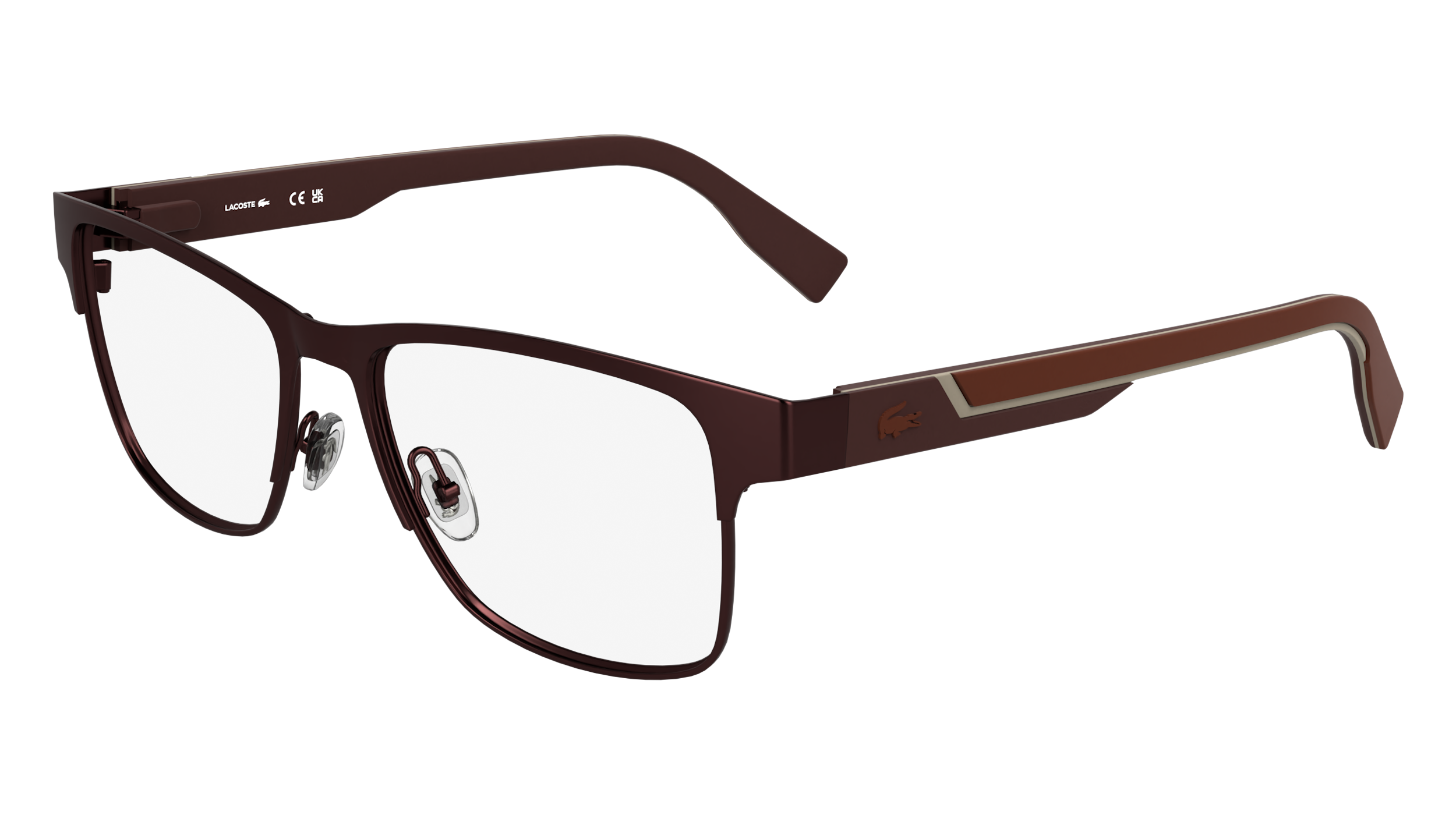 0886895693653 - Herren L2307MAG-SET 601 Rahmen von BRILLEN Metall Bordeaux  Quadratisch Normal