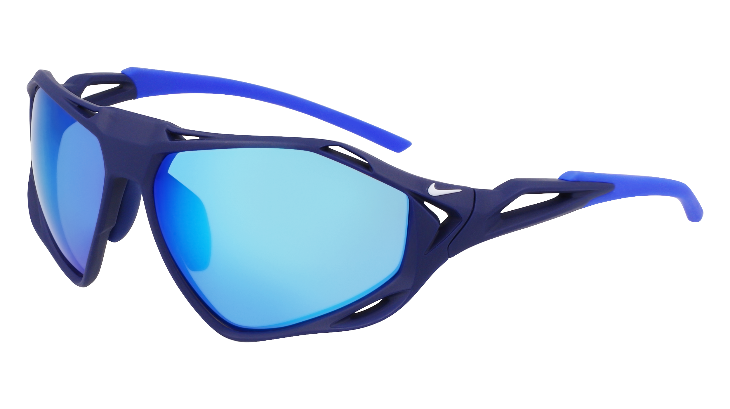 0886895695824 - Unisex NIKE ZEUS RISE IF1120X 492 Gläser SONNENBRILLEN Bio-Injekt Blu Blu Quadratisch Normal Specchiato