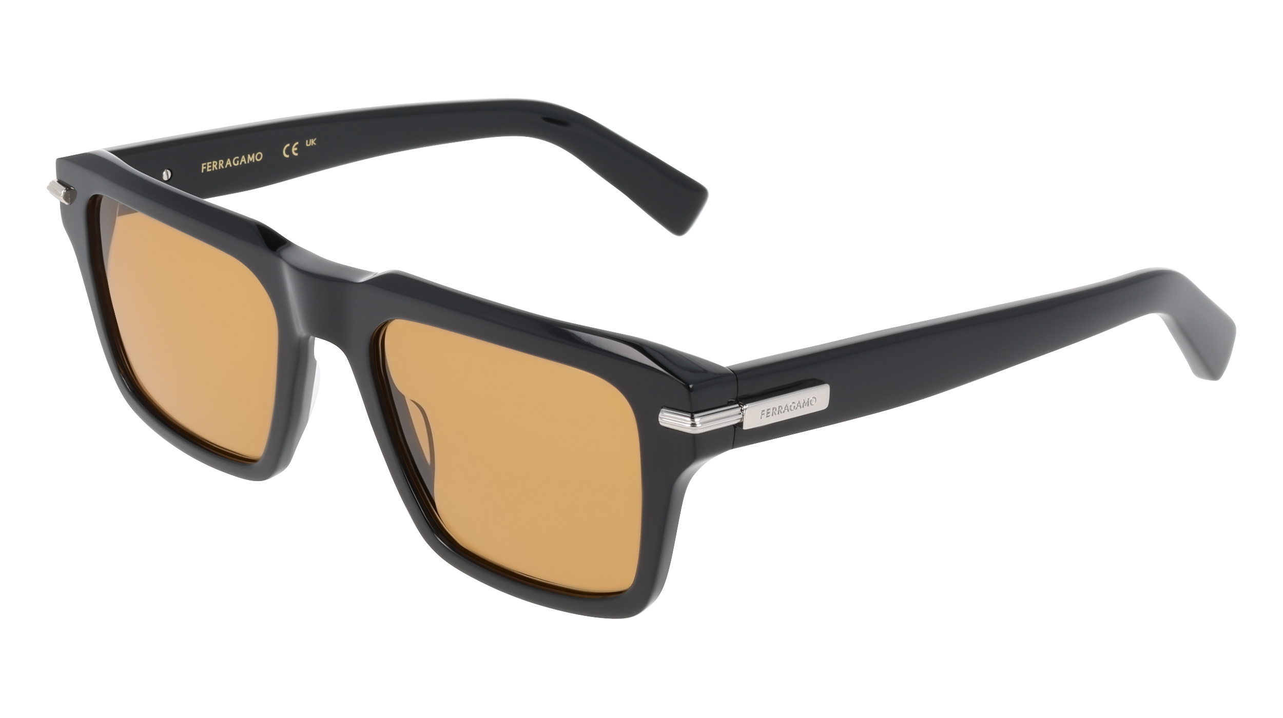 0886895696494 - Herren SF2079SLBI 3 Sonnenbrillen Acetat Schwarz Orange Quadratisch Normal