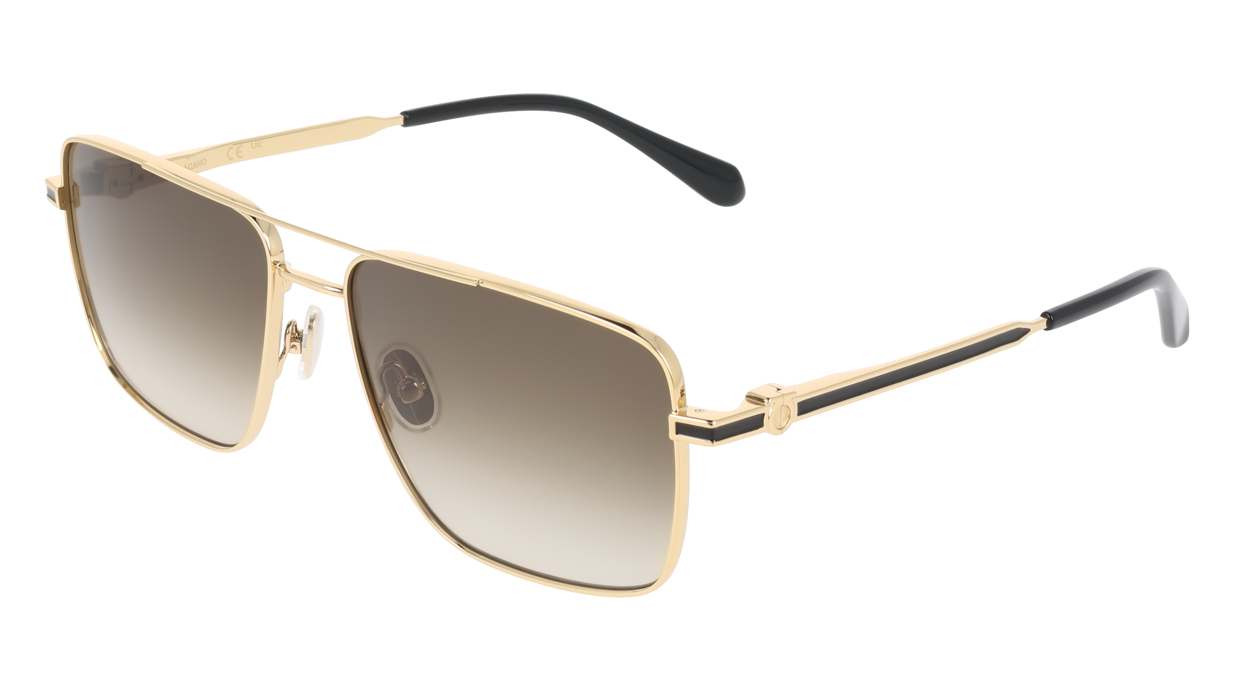 0886895697460 - Herren SF329SLBI 710 Sonnenbrillen Metall Gold Braun Quadratisch Normal