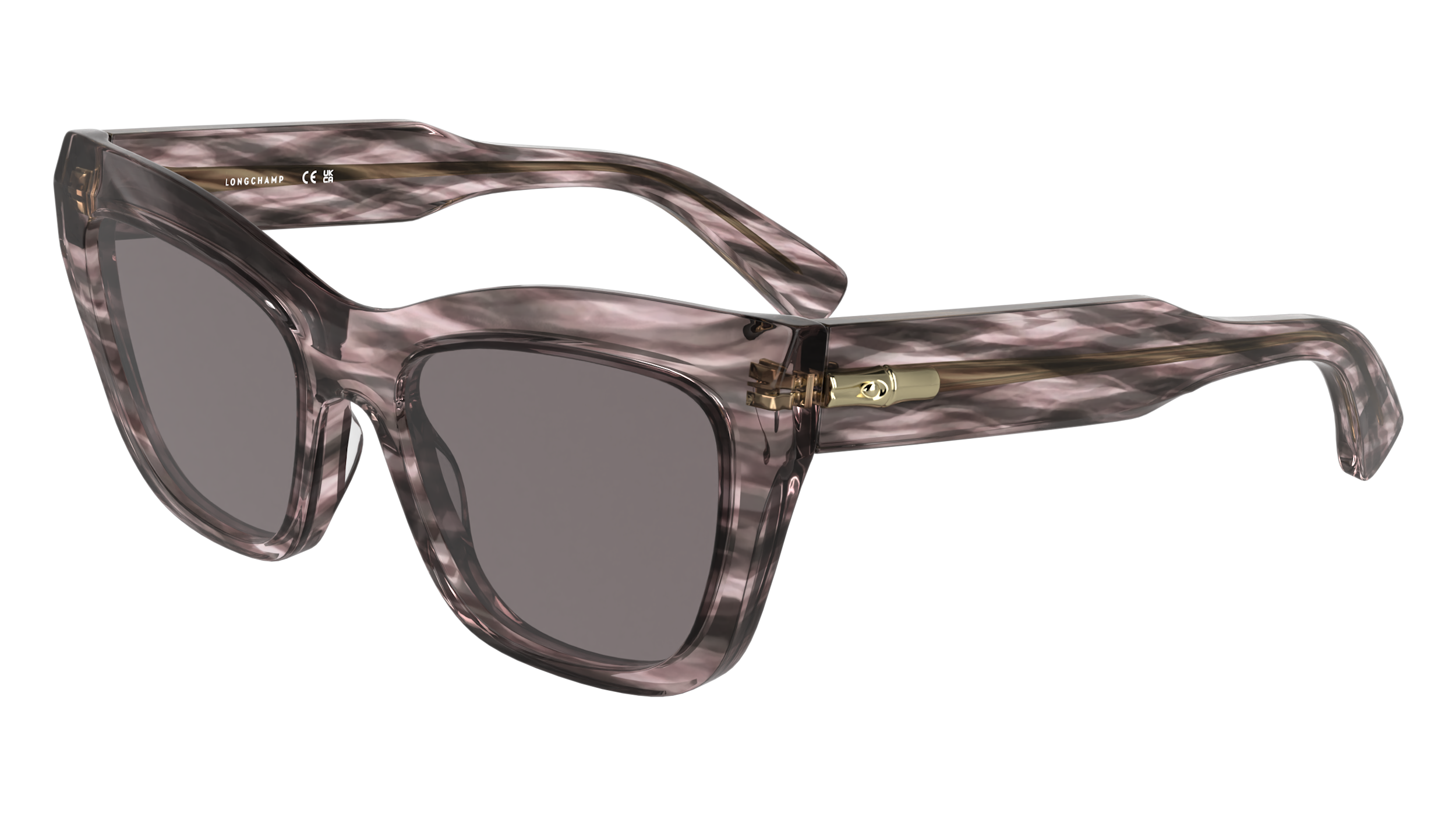 0886895698252 - LONGCHAMP Damen LO777S 616 Gläser SONNENBRILLEN Acetat Rosa Grau Cat Eye Normal