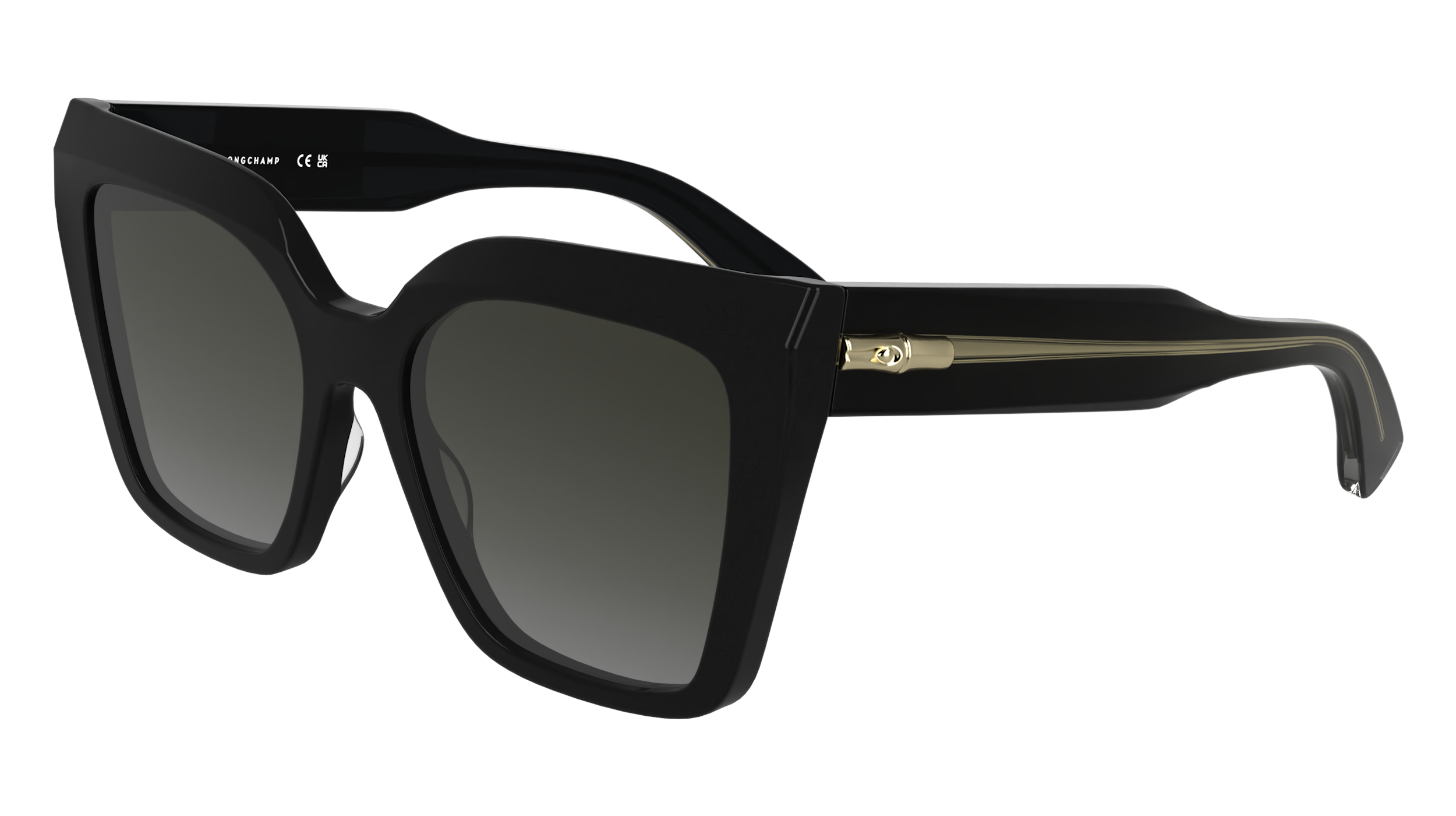 0886895698269 - LONGCHAMP Damen LO778S 1 Gläser SONNENBRILLEN Acetat Schwarz  Schmetterling Normal