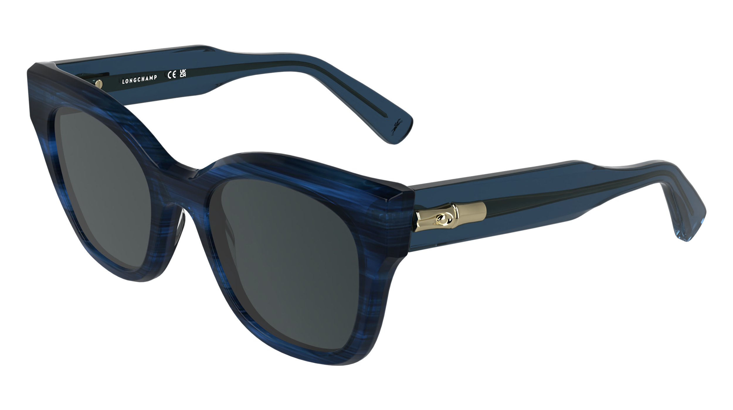 0886895721882 - LONGCHAMP Damen LONGCHAMP LO791S 407 Sonnenbrillen Acetat Blau Grau Quadratisch Normal