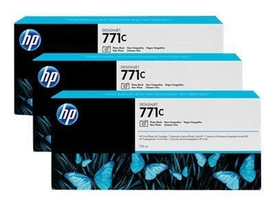 0887111301307 - Hewlett Packard - hp 771 Tinte photo schwarz DnJ Z6200 3er Pack (B6Y37A)