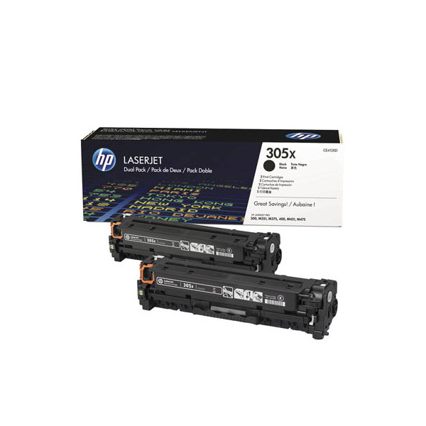 0887111315649 - Toner CE410XD (305X) - Doppelpack - Schwarz - Kapazität 2x 4000 Seiten (CE410XD)