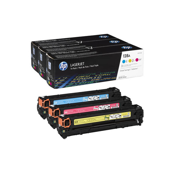 0887111403018 - 128A   CF371AM 3-Pack (Yellow Cyan Magenta) Toner - Tonerpatrone Farbe ( Cyan Magenta Gelb)