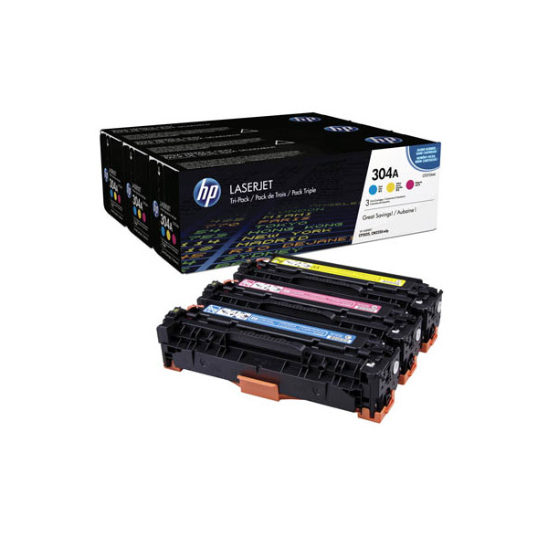 0887111403032 - Toner Multipack (C M Y) CF372AM - (bestehend aus CC531A + CC532A + CC533A) - Kapazität 3x 2800 Seiten (CF372AM)