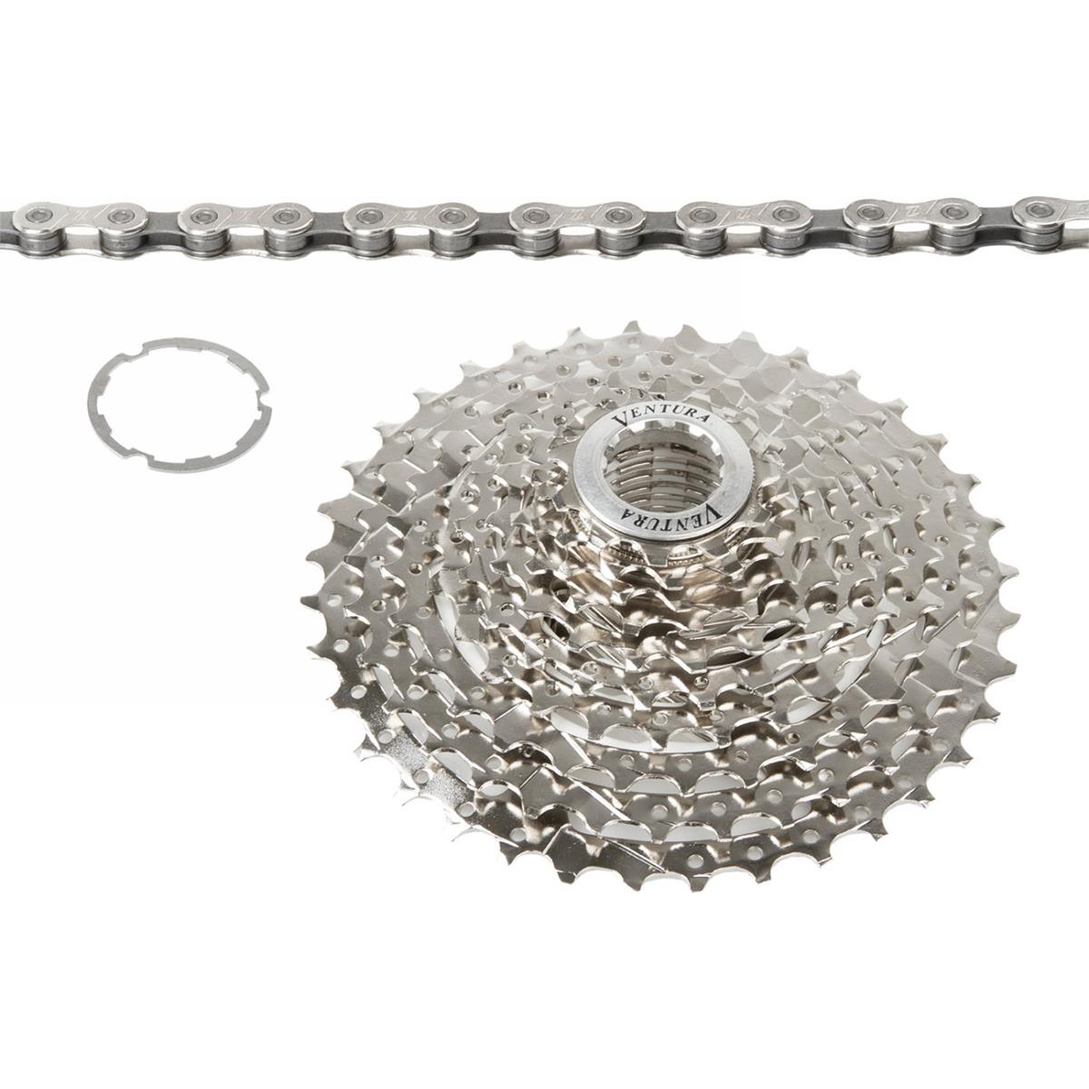 0887539002503 - 10-Gang Ketten- und Zahnradset Shimano-kompatibel 116 Glieder 11-36 Zähne