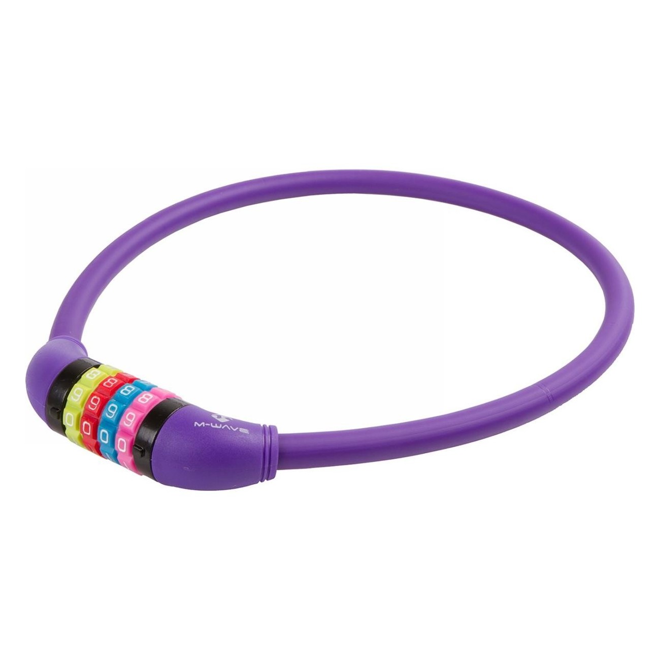 0887539010263 - M-Wave Kombinationsschloss aus Silikon lila 650x12mm 0887539010263 - M-Wave Kombinationsschloss aus Silikon lila 650x12mm