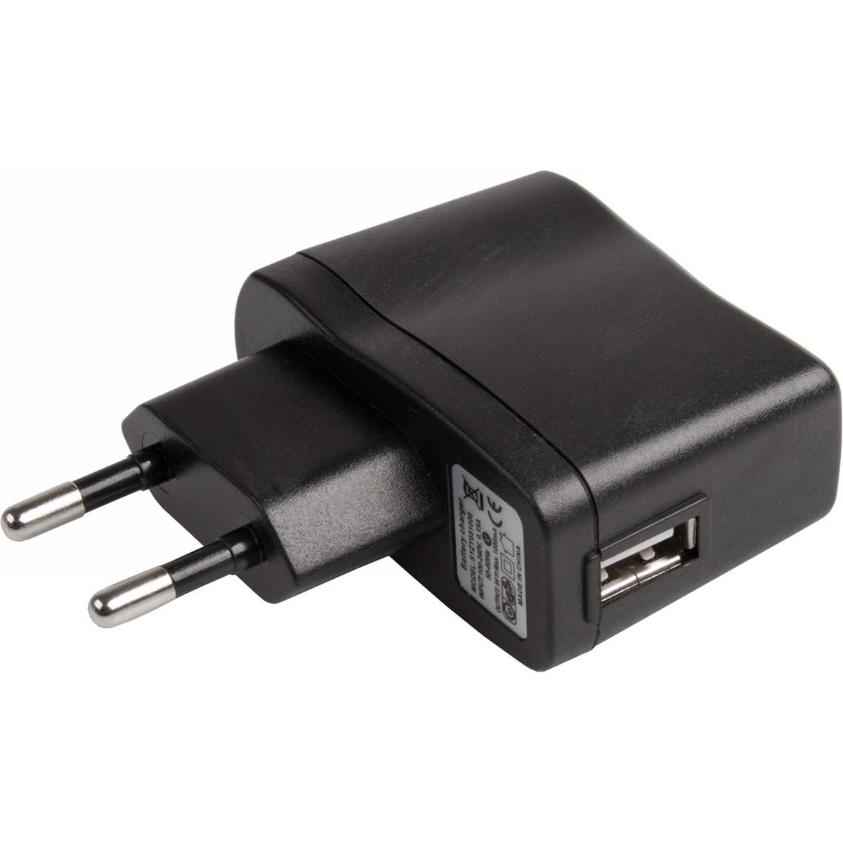 0887539010379 - USB-Netzadapter 100-240V AC auf 5V DC Schwarz - TÜV GS CE Zertifiziert