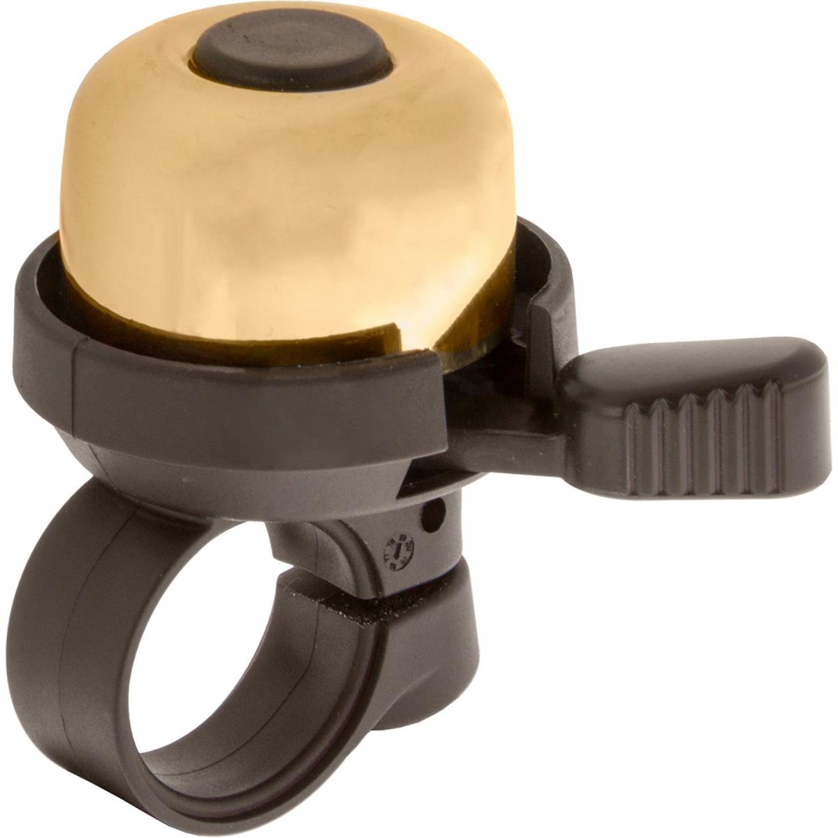 0887539012489 - Mini Glocke Bella Ding-Dong aus Messing Gold für 222 mm Lenker - M-WAVE