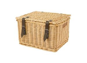 0887539013714 - Universeller Gepäckkorb aus echtem Rattan M-Wave 40x33x255 cm braun handgefertigt mit Deckel