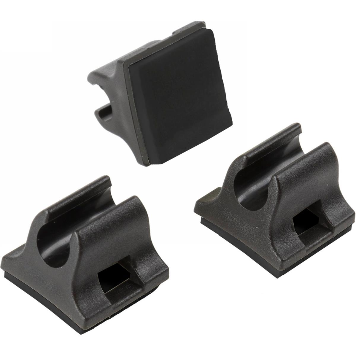 0887539014841 - 3er Set Kabelhalterungen M-WAVE 5mm Hüllen Schwarz