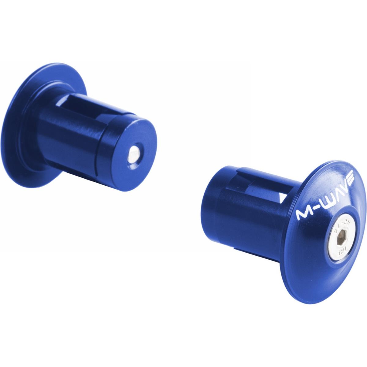 0887539016487 - M-WAVE Lenkerstopfen aus eloxiertem Aluminium Blau für Innendurchmesser 175-195 mm