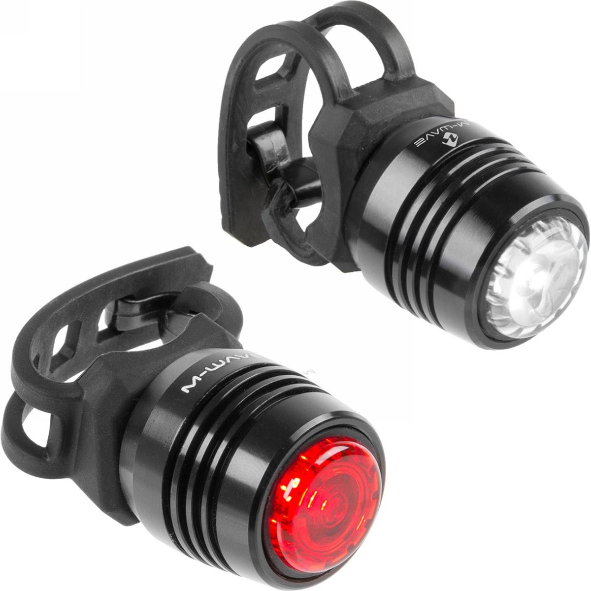 0887539018429 - M-Wave Apollon Mini USB Fahrradlicht Set 60 Lumen Schwarz