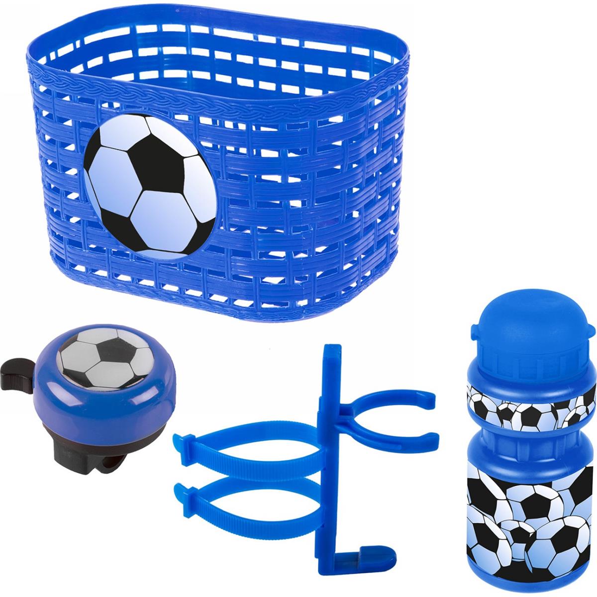 0887539025984 - Kinder Fußballset mit Korb Glocke und blauer Trinkflasche Ventura