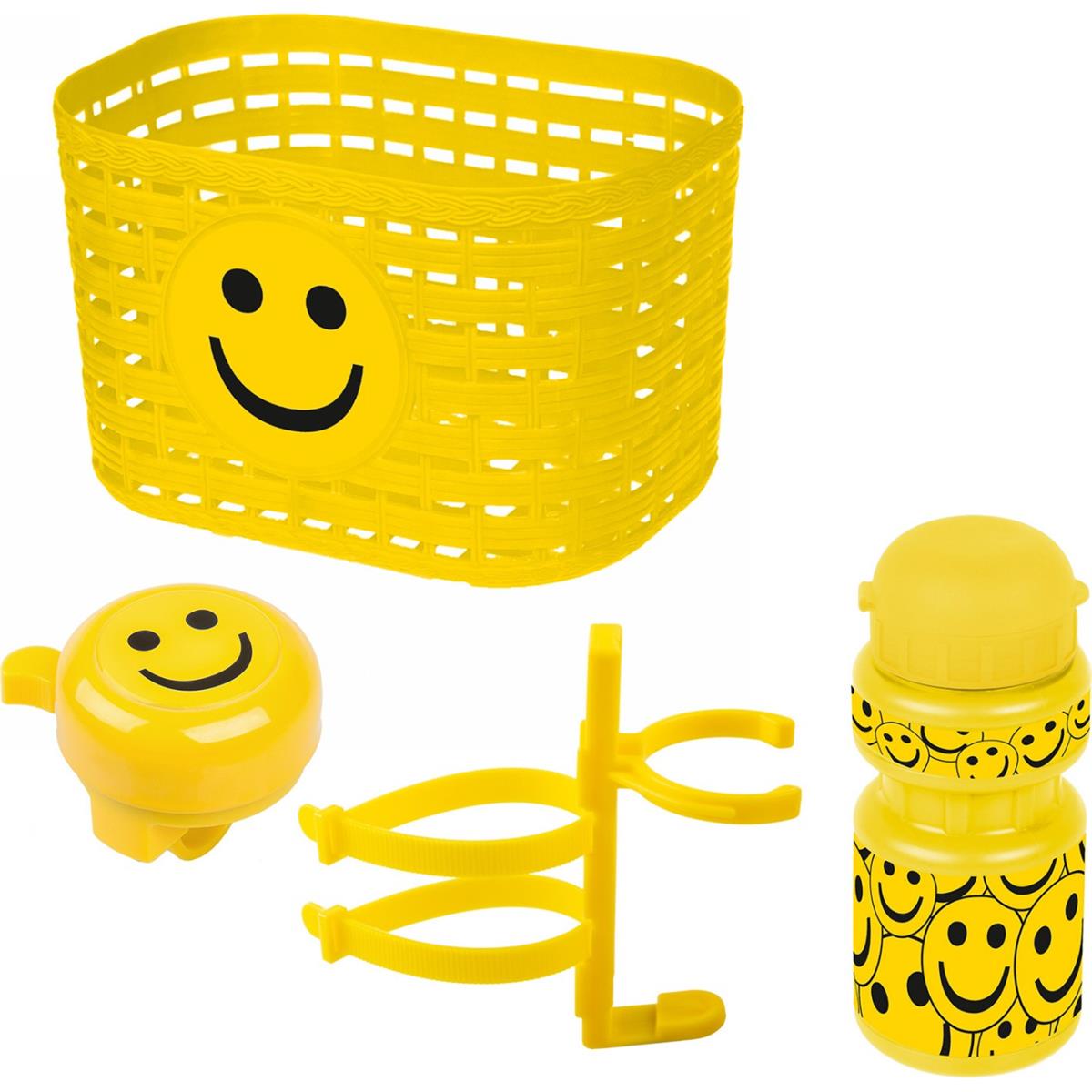 0887539025991 - Smiley Set für Kinder Mülleimer Glocke und Gelbe Trinkflasche