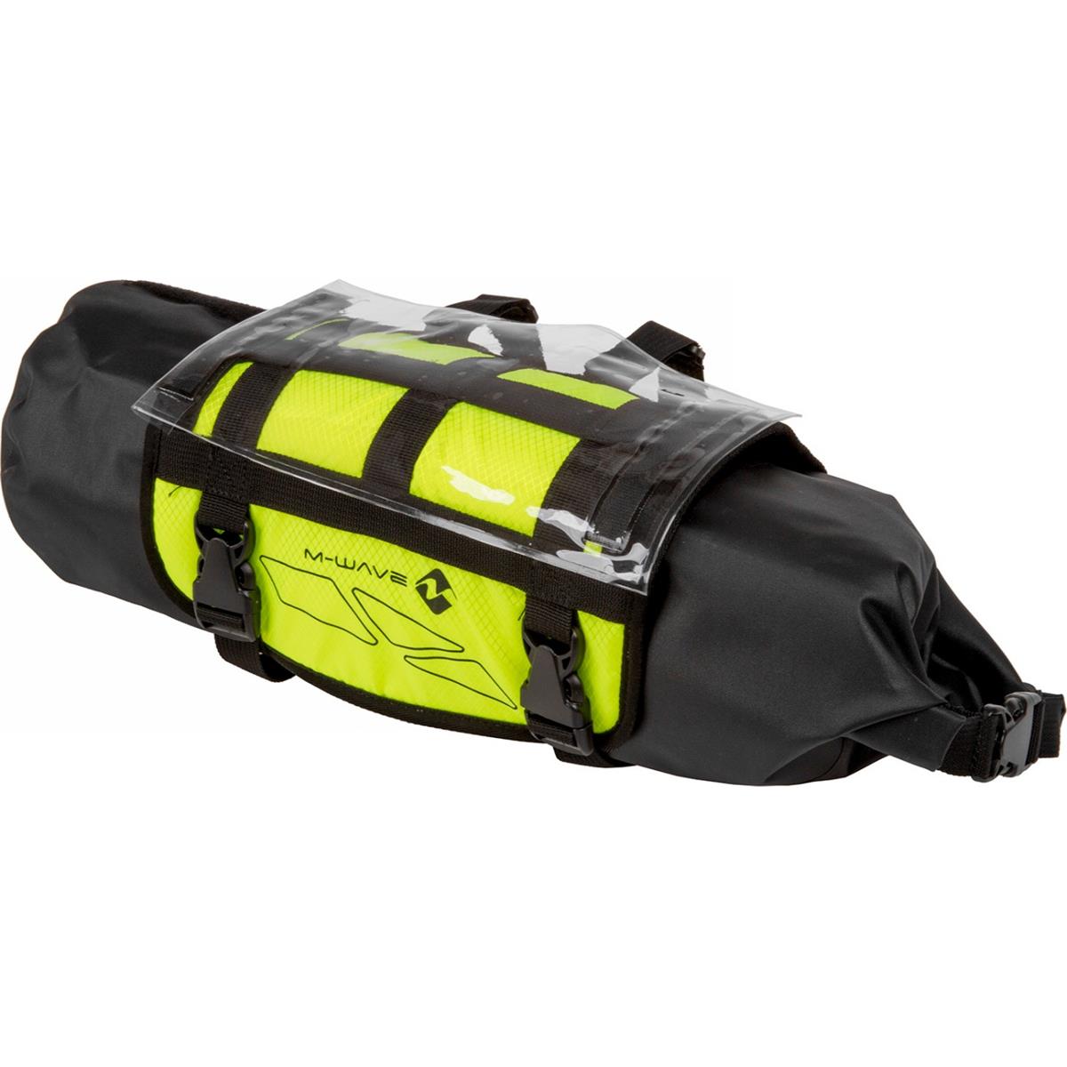 0887539026141 - Wasserdichte M-Wave Lenkertasche Gelb Neon Reflektierend für Fahrrad